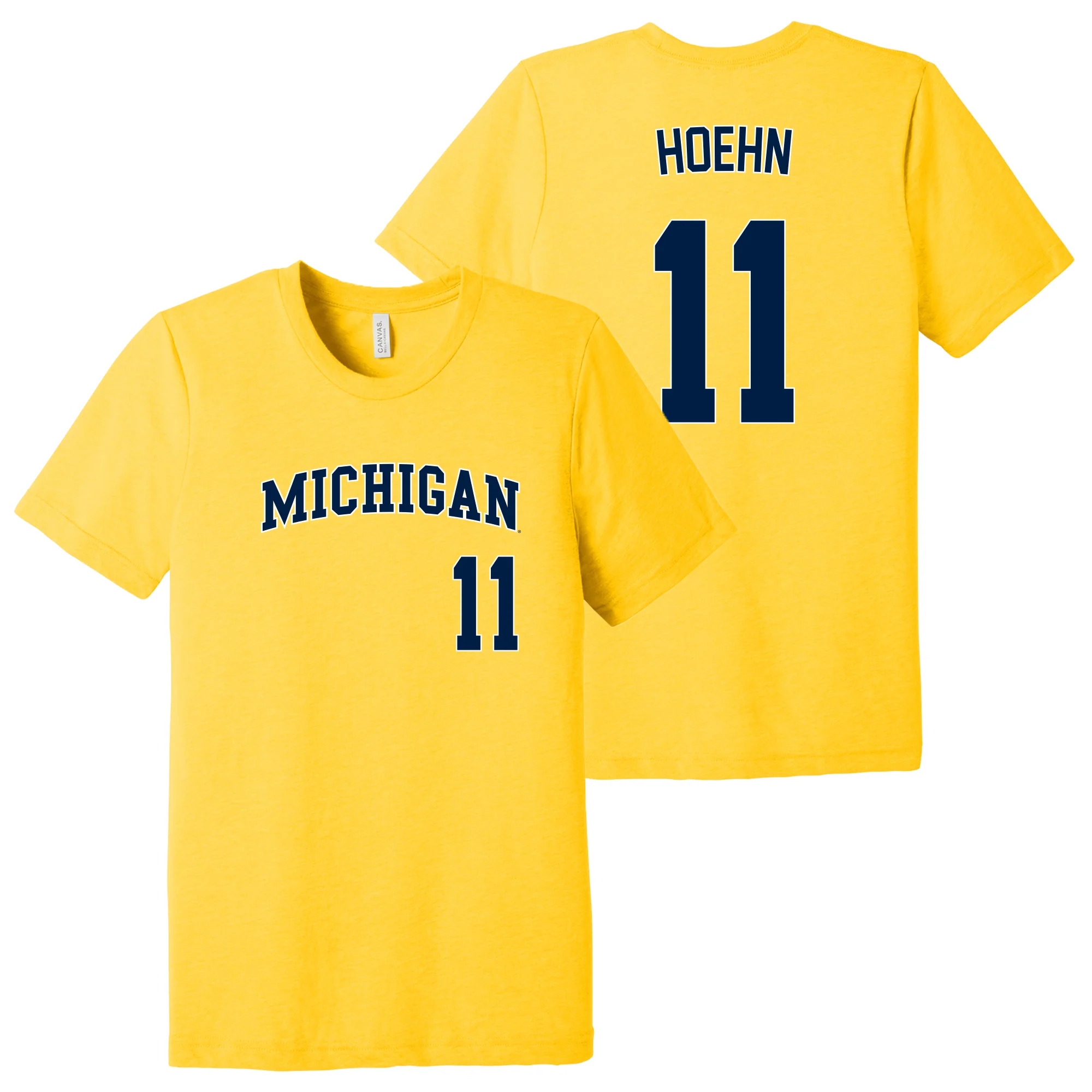 Michigan NIL Softball Hoehn 11 Triblend T-Shirt - Yellow Gold