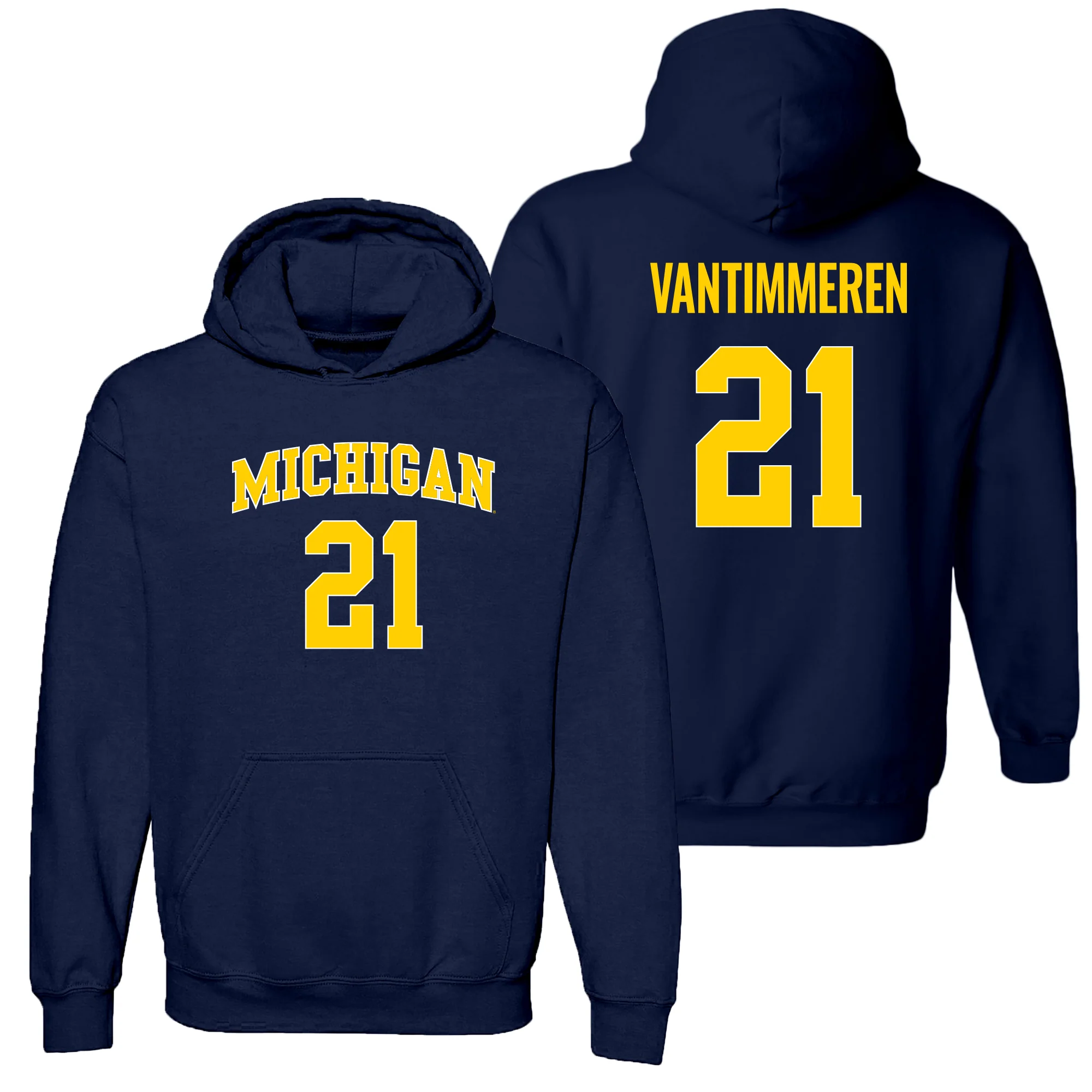 Michigan NIL VanTimmeren 21 Hoodie - Navy