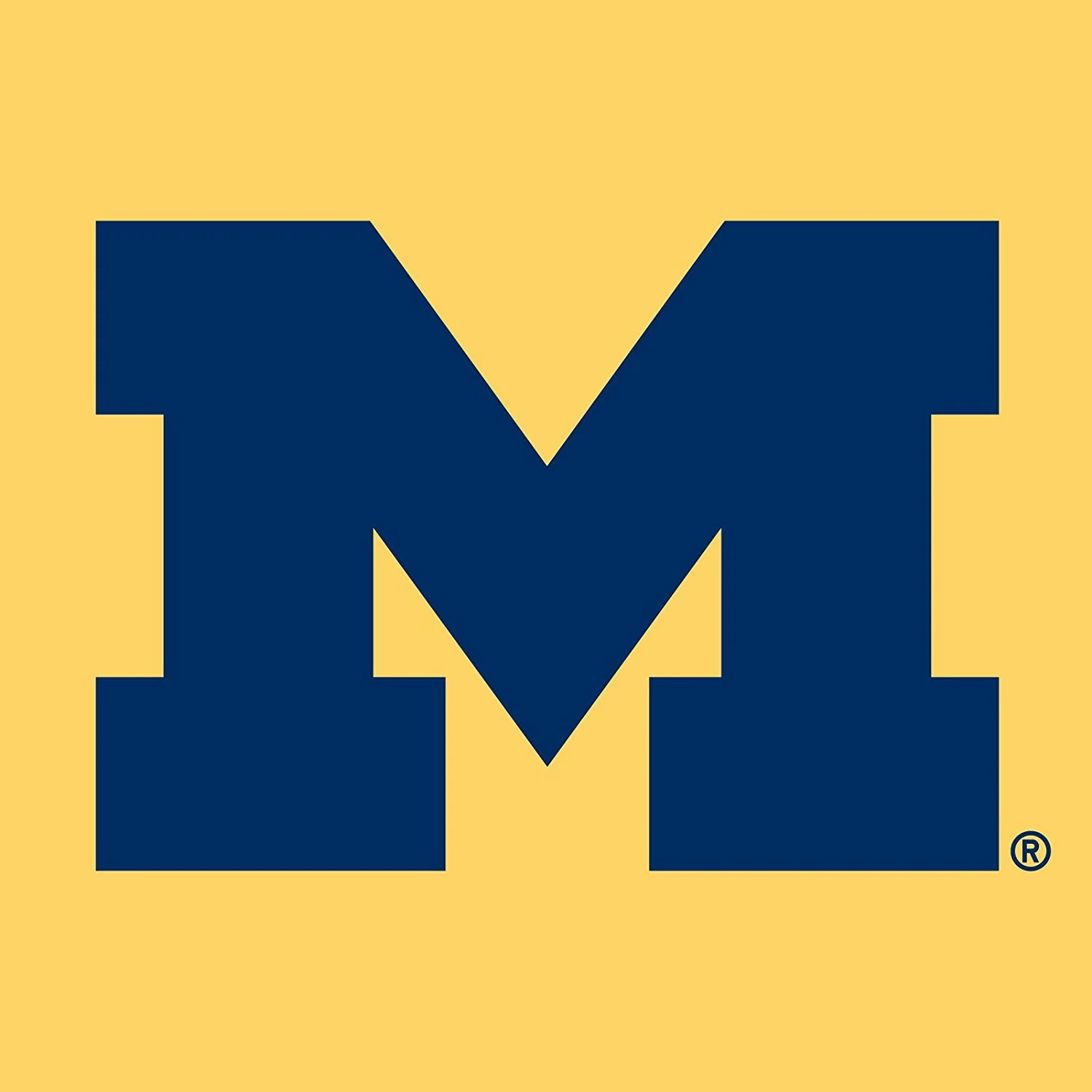 Primary Logo University of Michigan Basic Cotton Short Sleeve T Shirt - Maize - Image 2