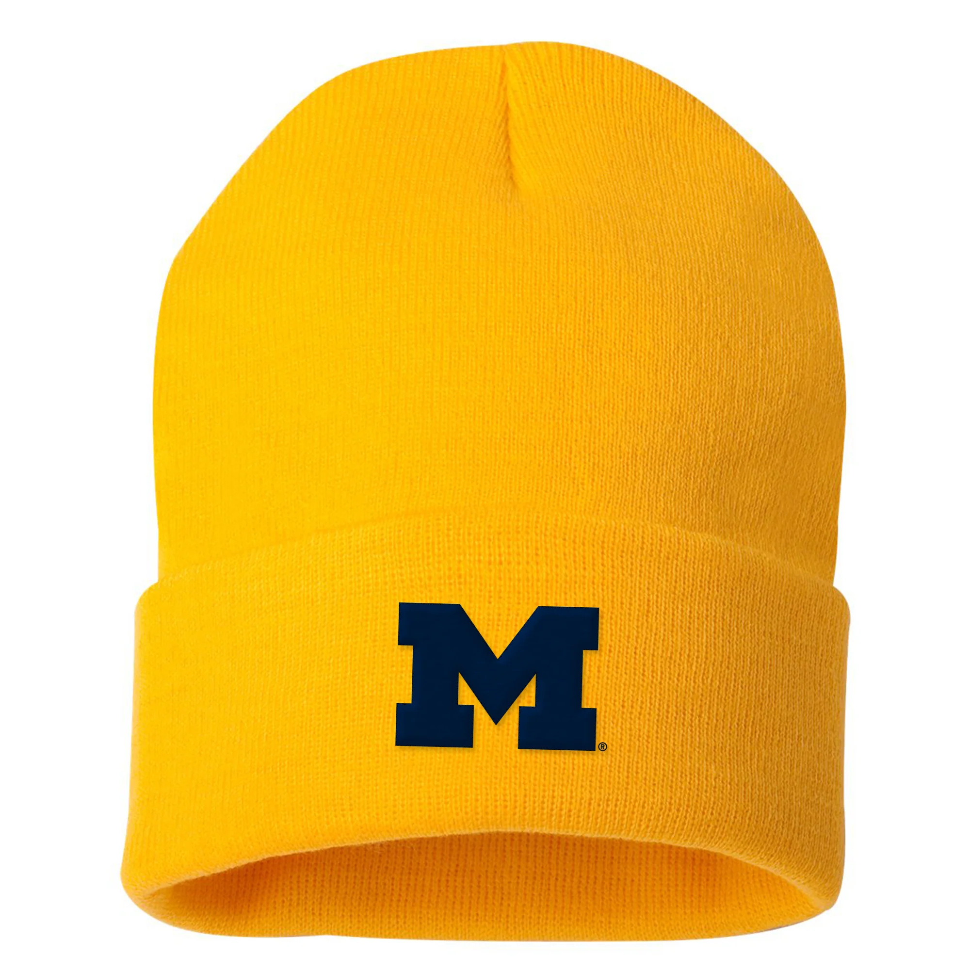 Michigan Primary Logo Solid Knit Cuffed Beanie - Image 2