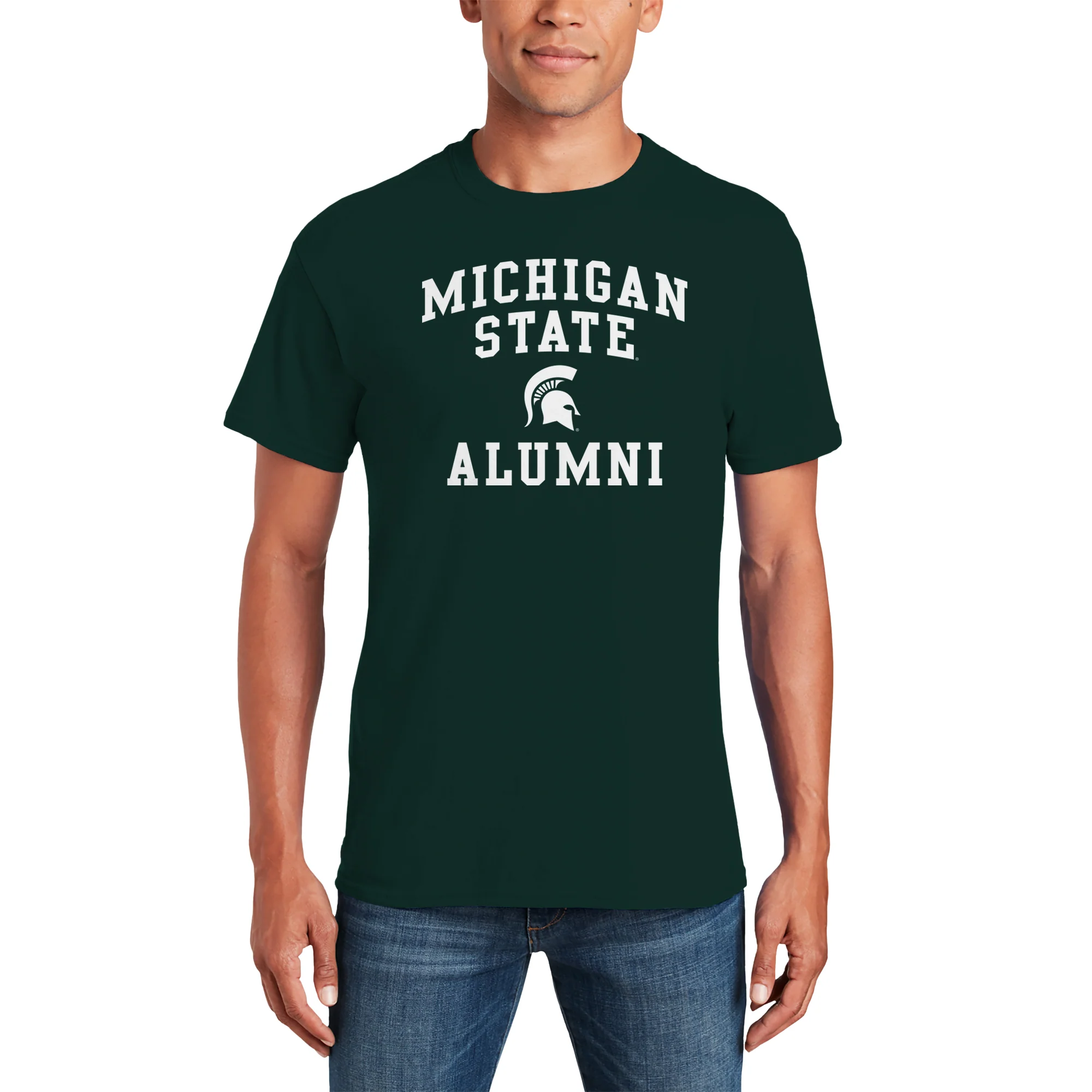 Michigan State Arch Logo Alumni T-Shirt - Forest - Image 3