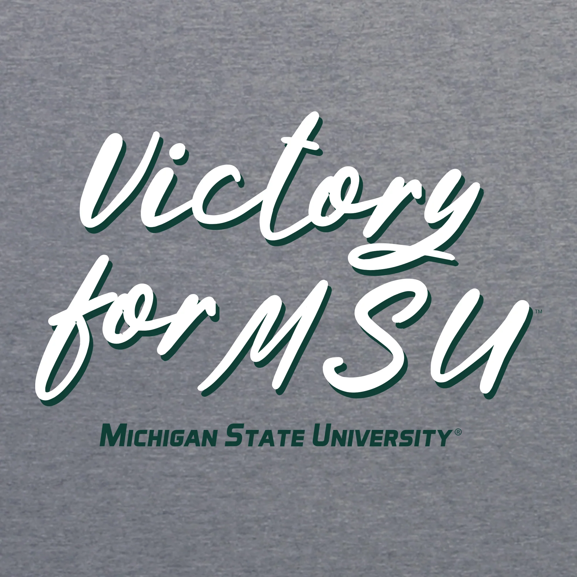 Michigan State Fight Song Script Triblend T-Shirt - Premium Heather - Image 2