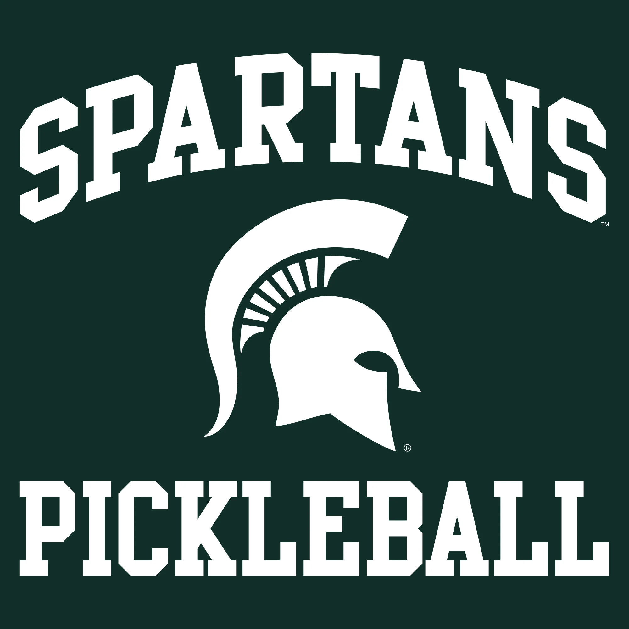 Michigan State Spartans Arch Logo Pickleball T-Shirt - Forest - Image 2