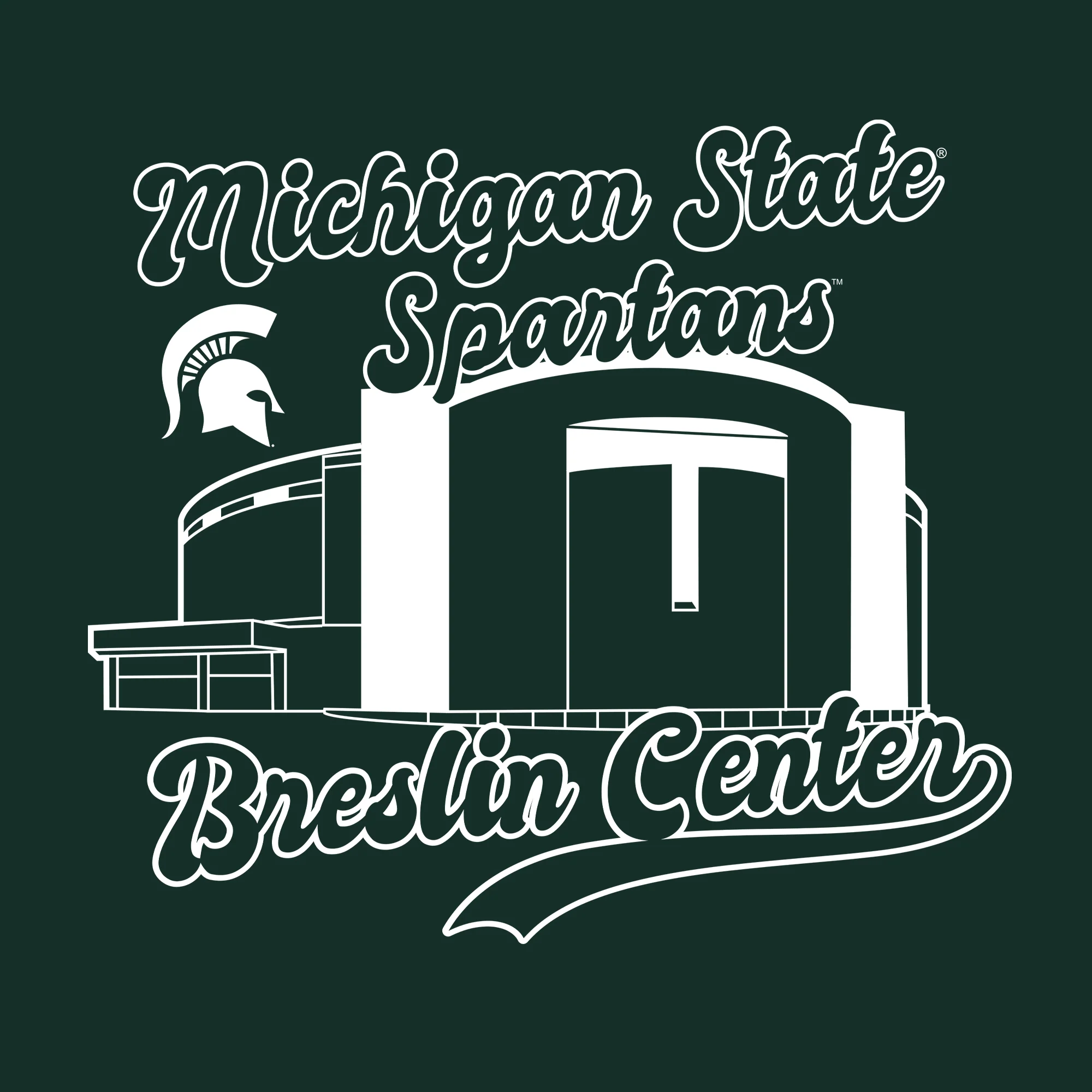 Michigan State Spartans Breslin Center T-Shirt - Forest - Image 2