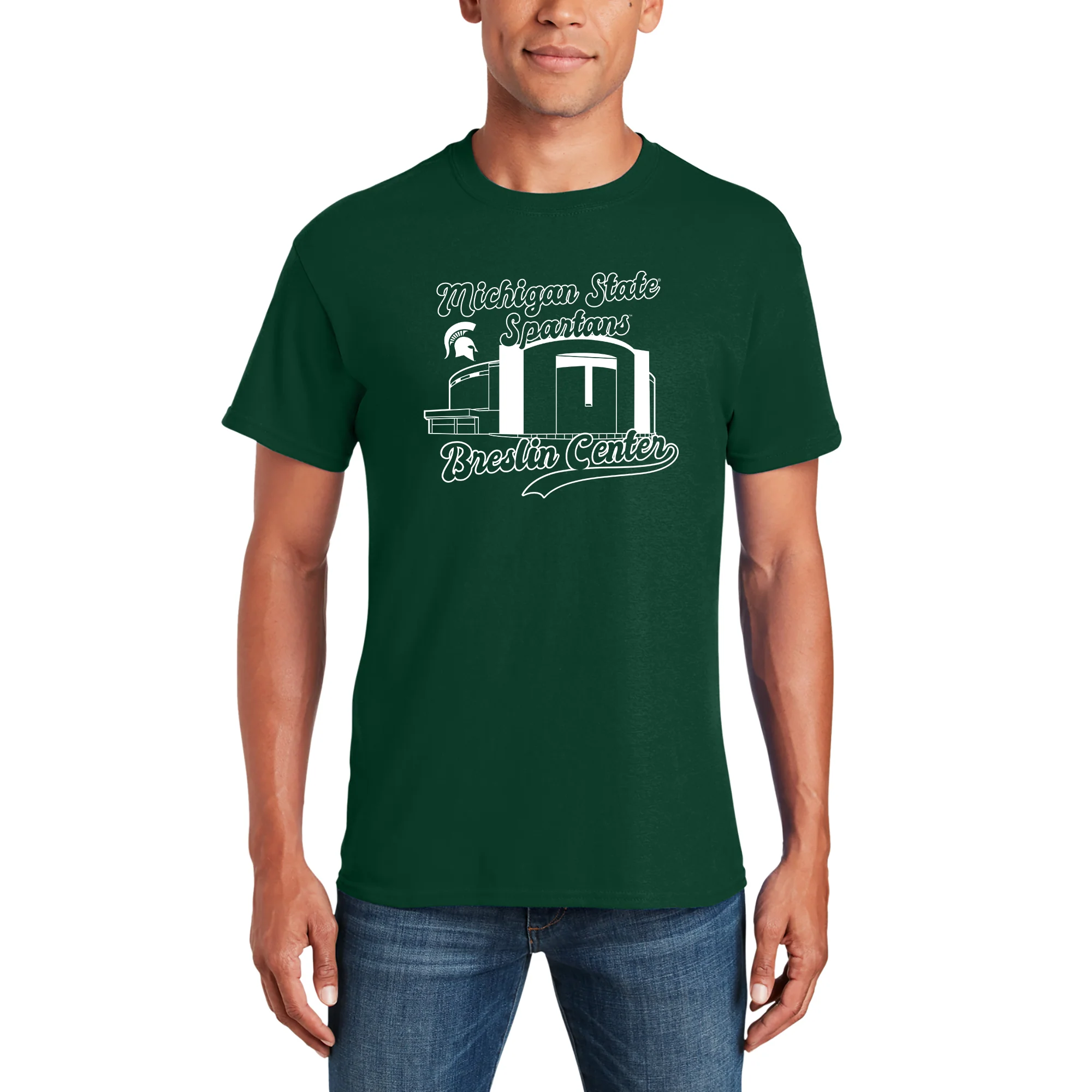 Michigan State Spartans Breslin Center T-Shirt - Forest - Image 3