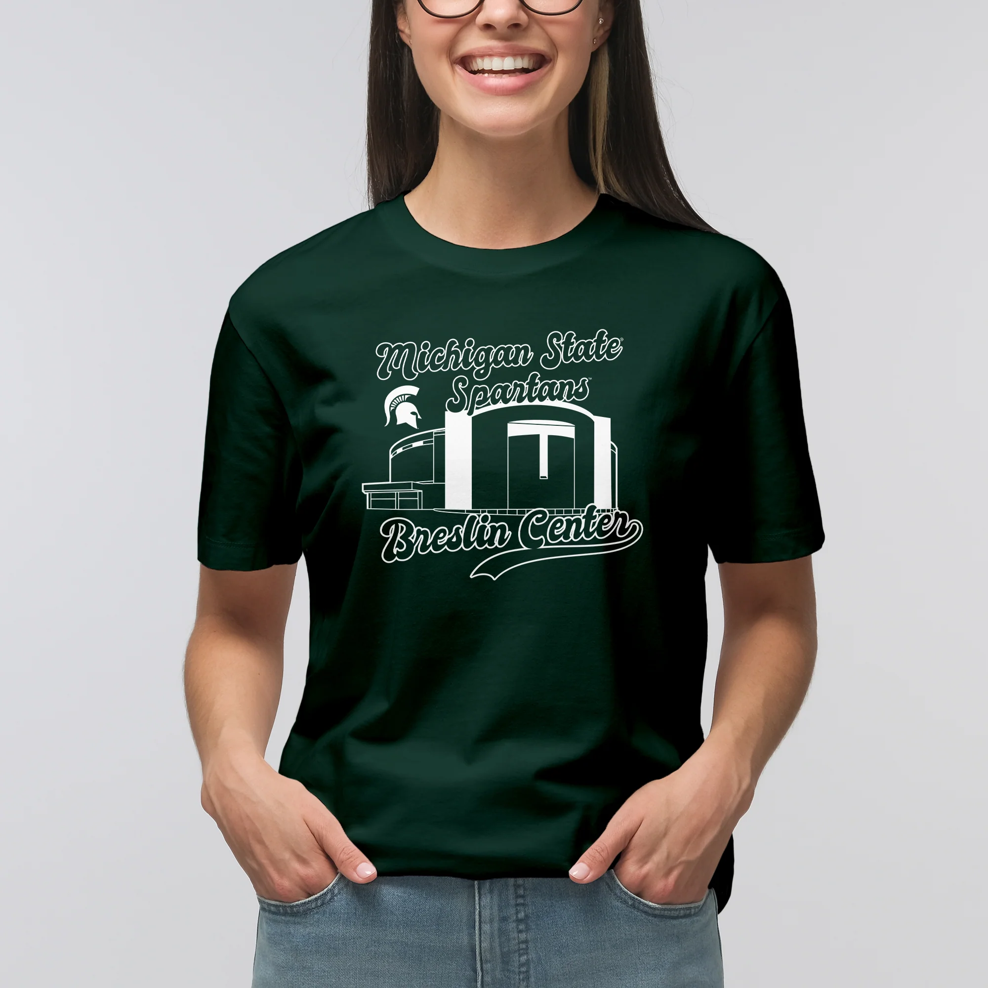 Michigan State Spartans Breslin Center T-Shirt - Forest - Image 4