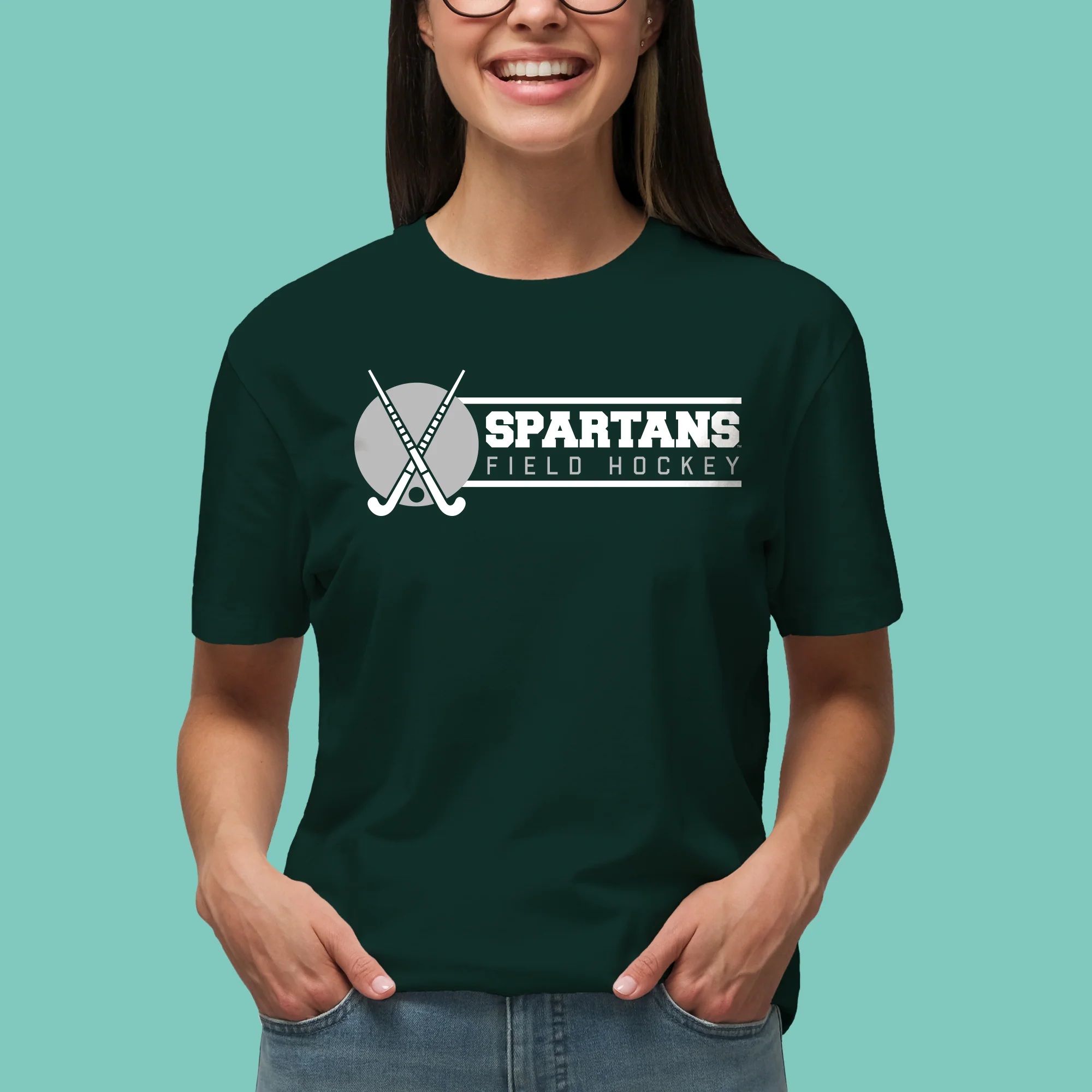 Michigan State Spartans Field Hockey Spotlight T Shirt - Forest - Image 5
