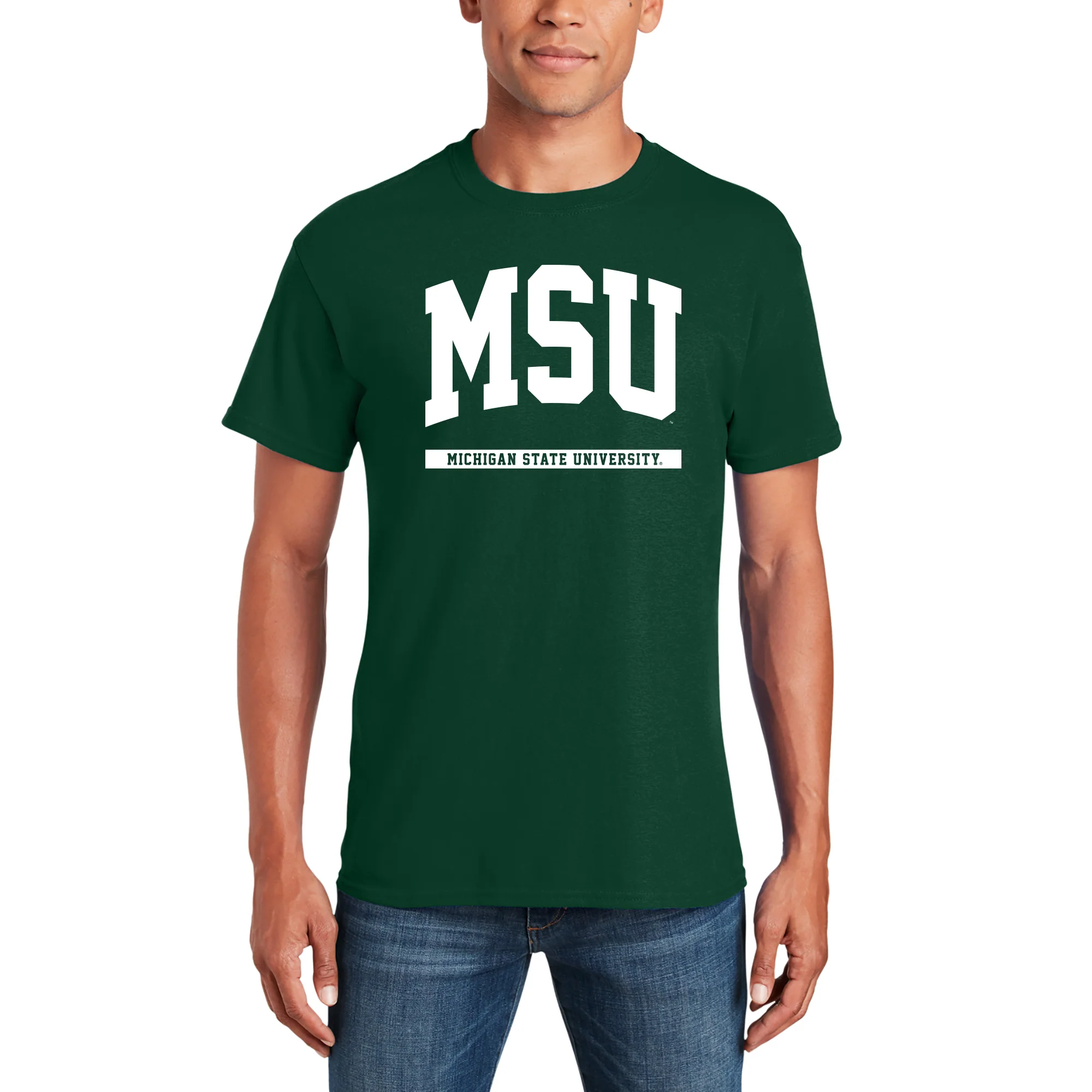 Michigan State Spartans Initial Arch T-Shirt - Forest - Image 3