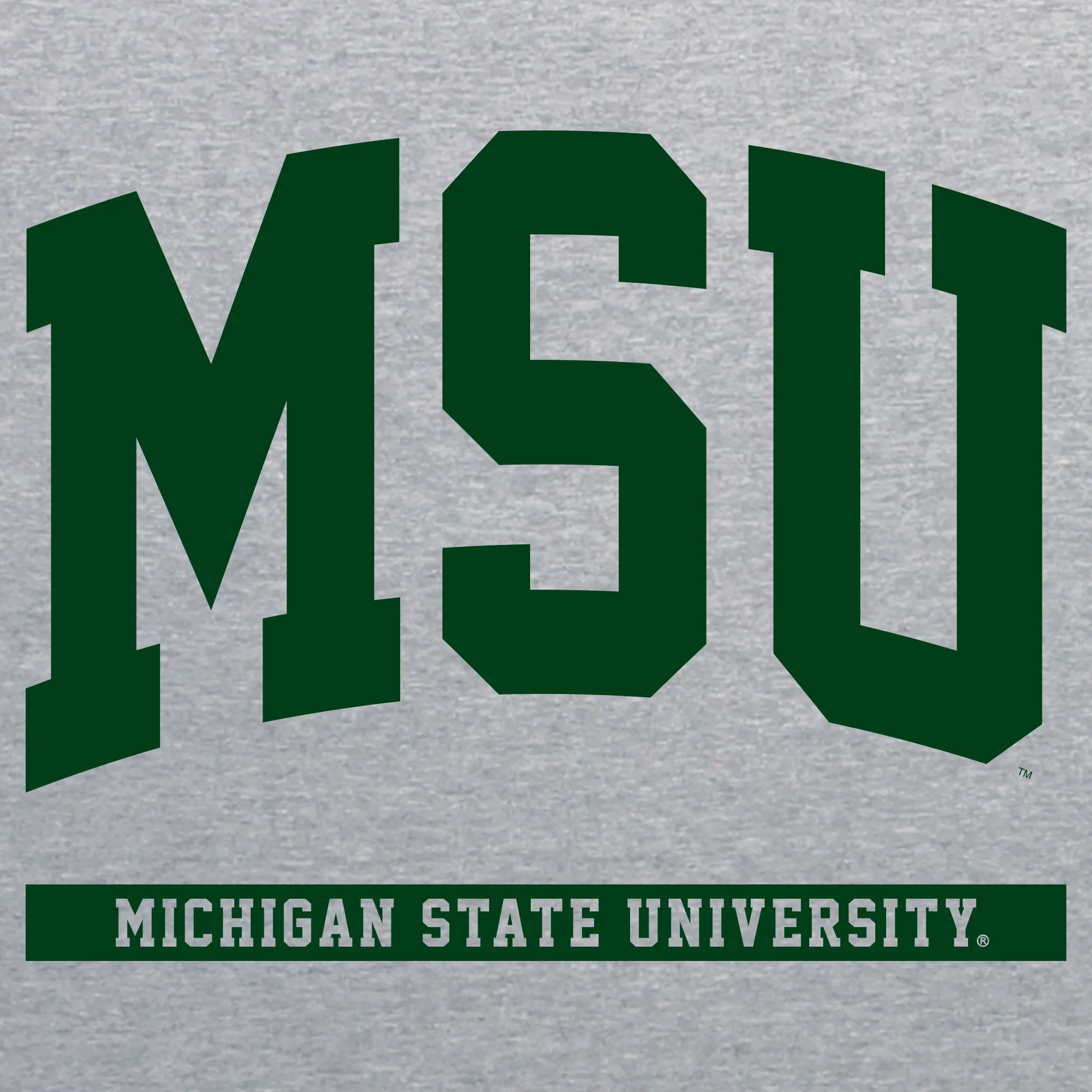 Michigan State Spartans Initial Arch T-Shirt - Sport Grey - Image 2