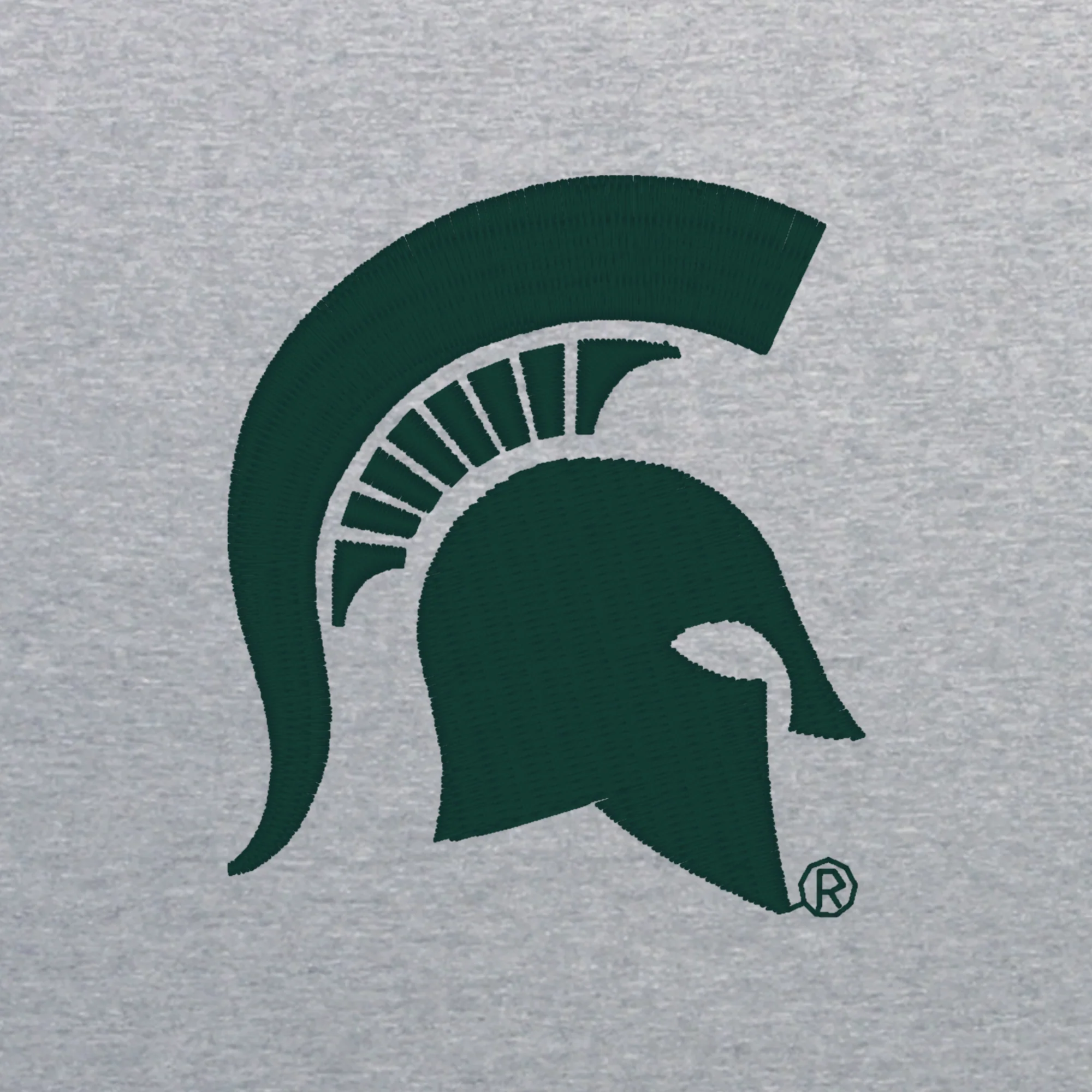 Michigan State Spartans Primary Logo Left Chest 1/4 Zip Sweatshirt - Sport Grey - Image 2