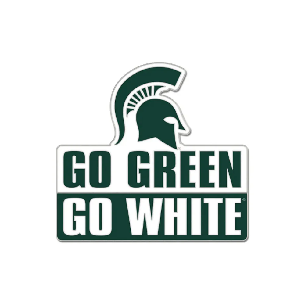 Michigan State Spartans SLOGAN Collector Enamel Pin Jewelry Card