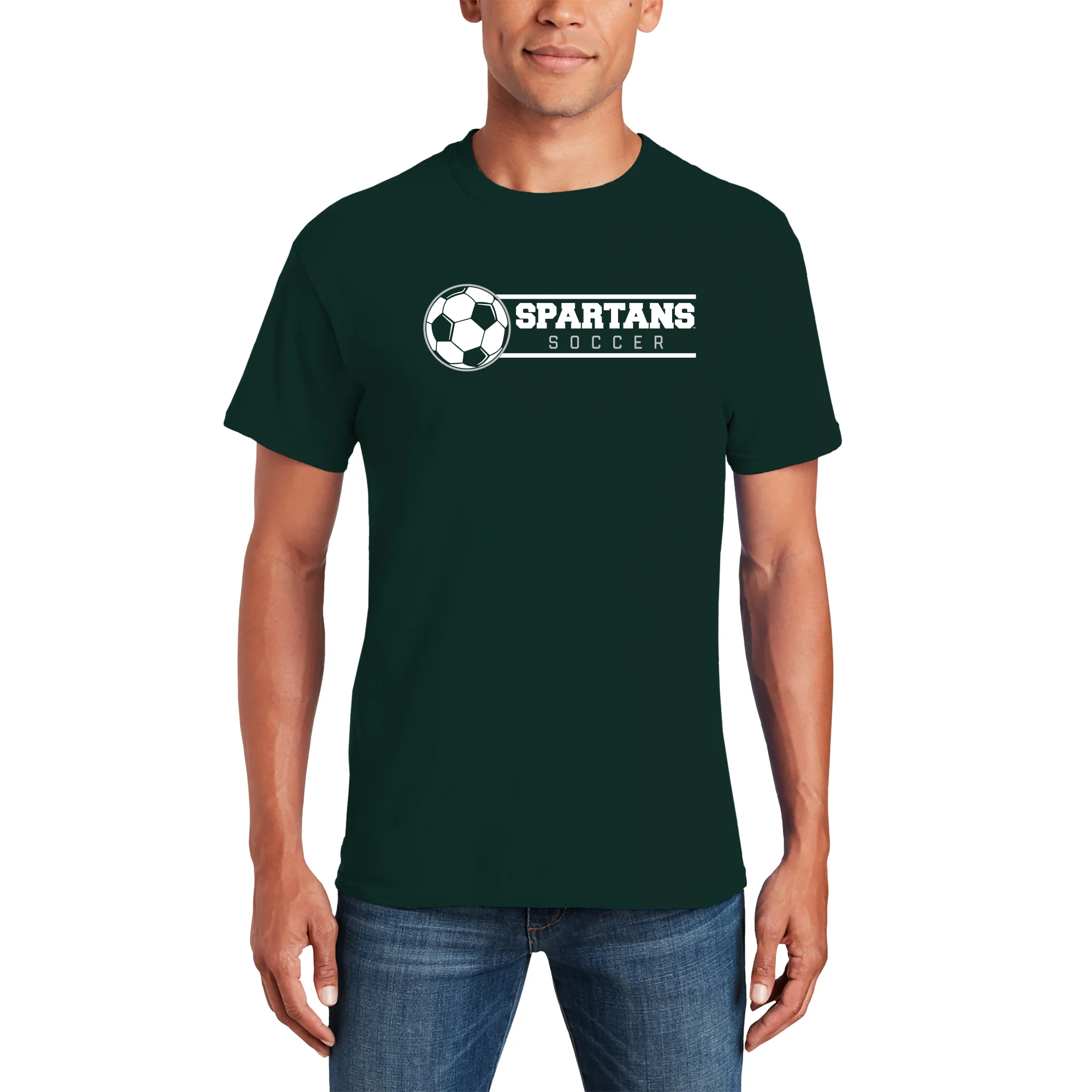 Michigan State Spartans Soccer Spotlight T Shirt - Forest - Image 4
