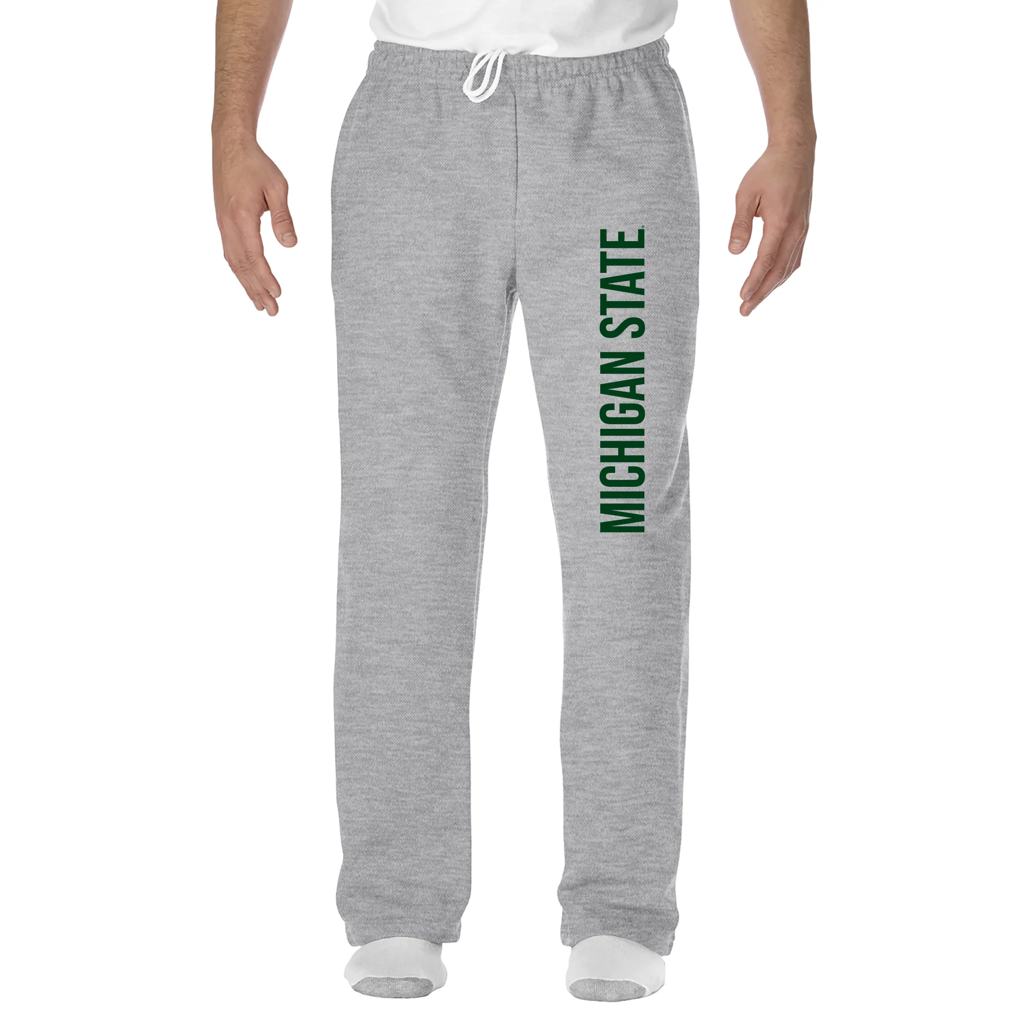 Michigan State Spartans Super Block Sweatpants - Sport Grey - Image 3