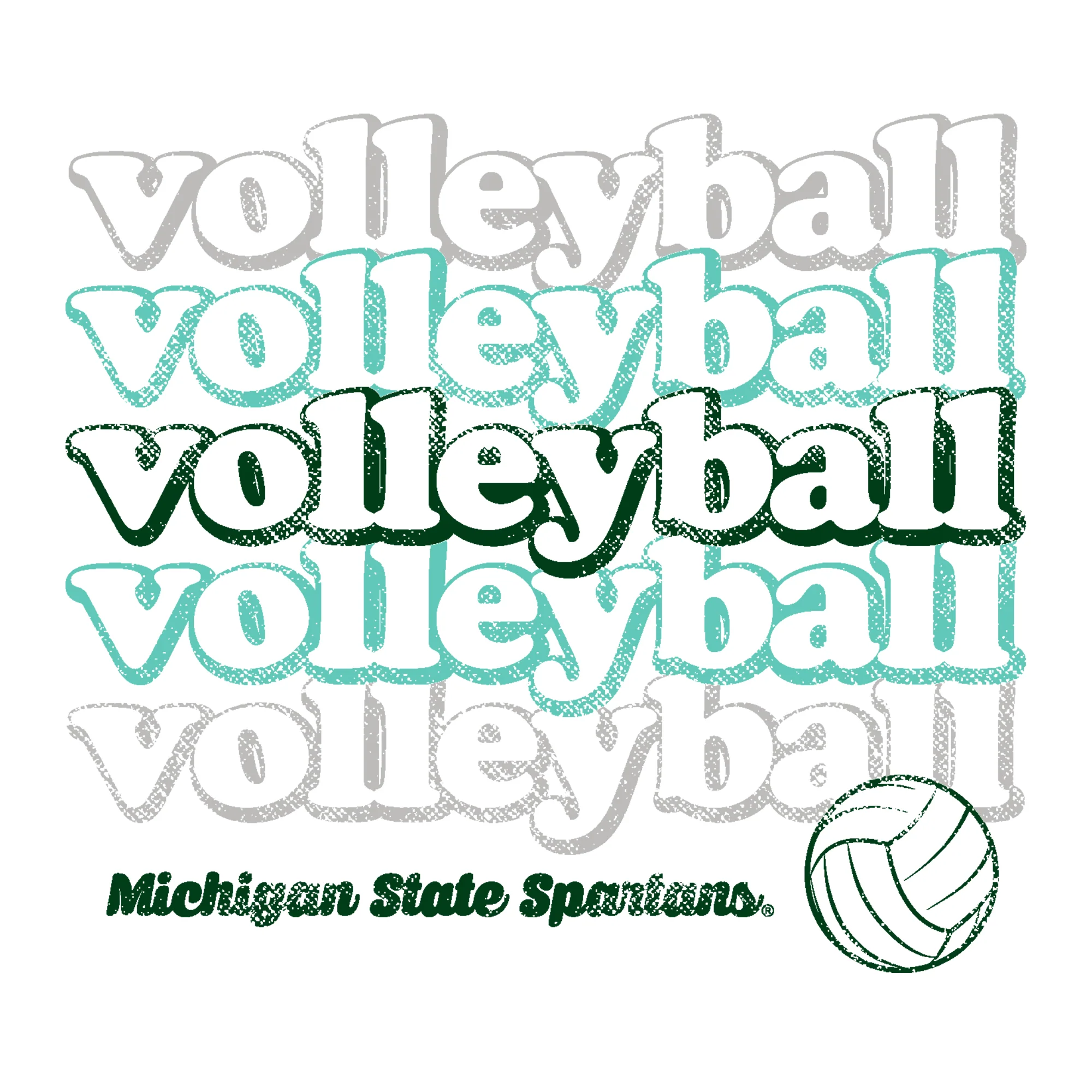 Michigan State Spartans Volleyball Repeat Tank Top - White - Image 2