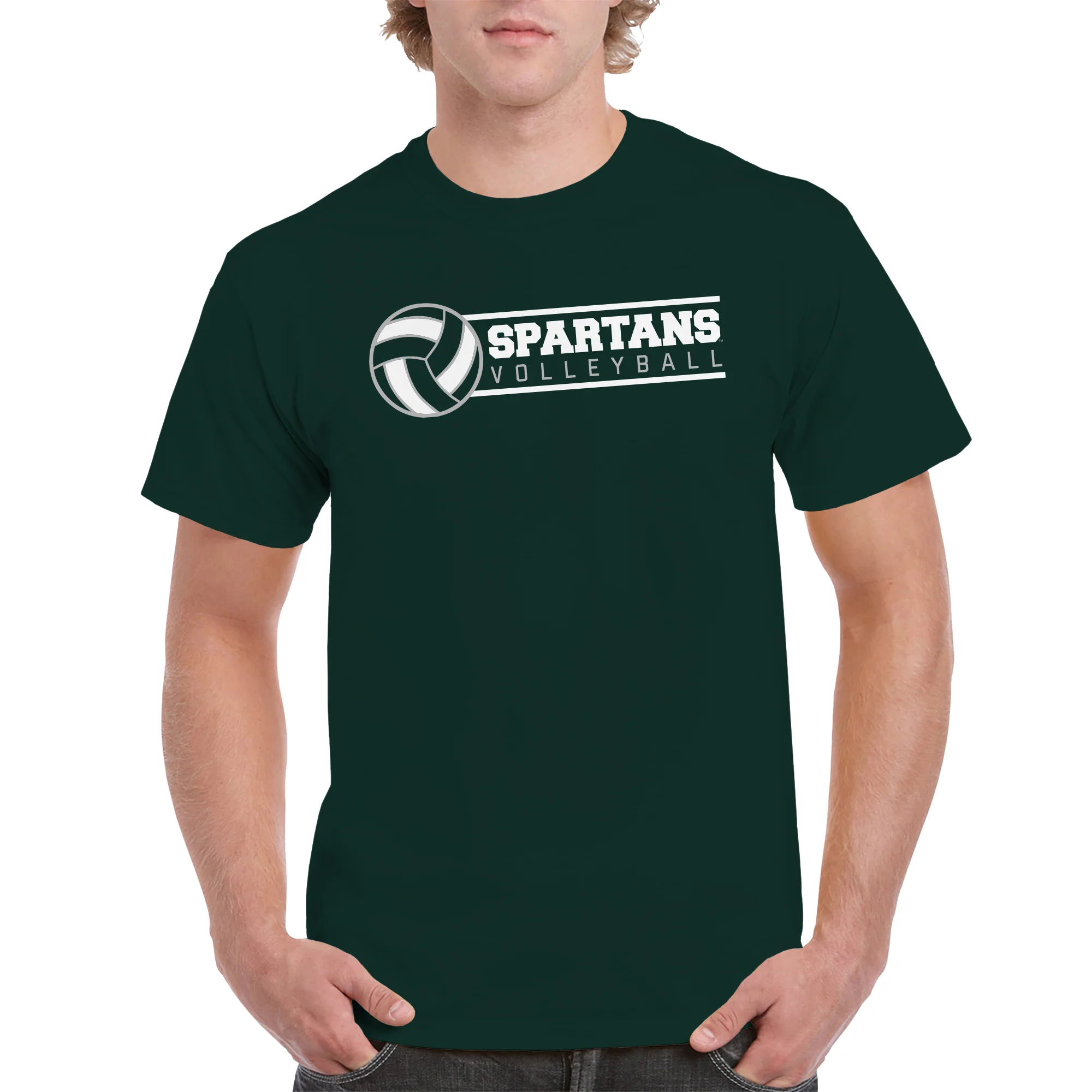 Michigan State Spartans Volleyball Spotlight T Shirt - Forest - Image 4