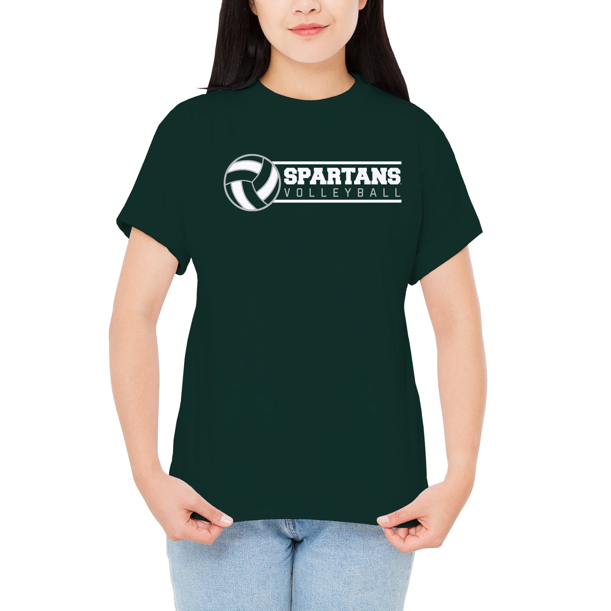 Michigan State Spartans Volleyball Spotlight T Shirt - Forest - Image 5