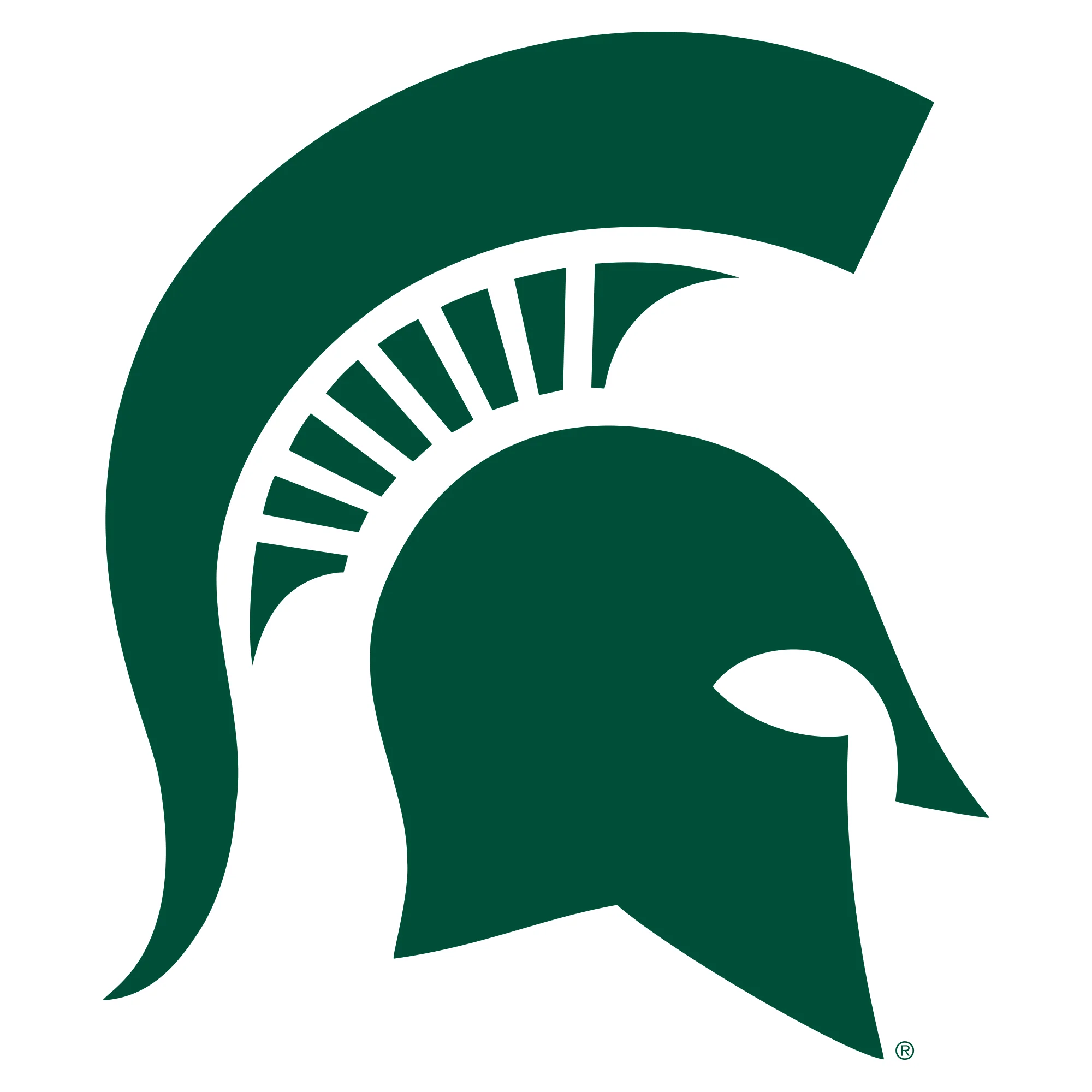Michigan State University Spartan Logo Long Sleeve T Shirt - White - Image 2