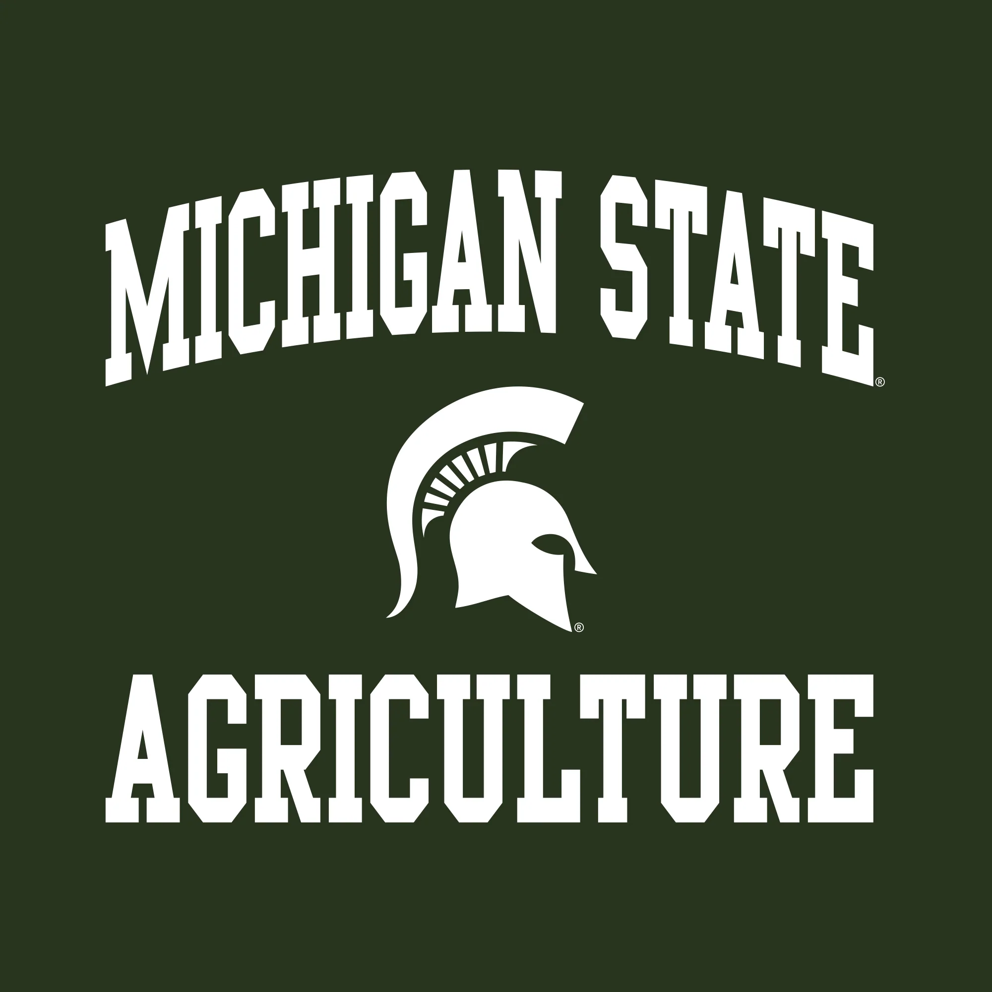 Michigan State University Spartans Arch Logo Agriculture Short Sleeve T-Shirt - Forest - Image 2