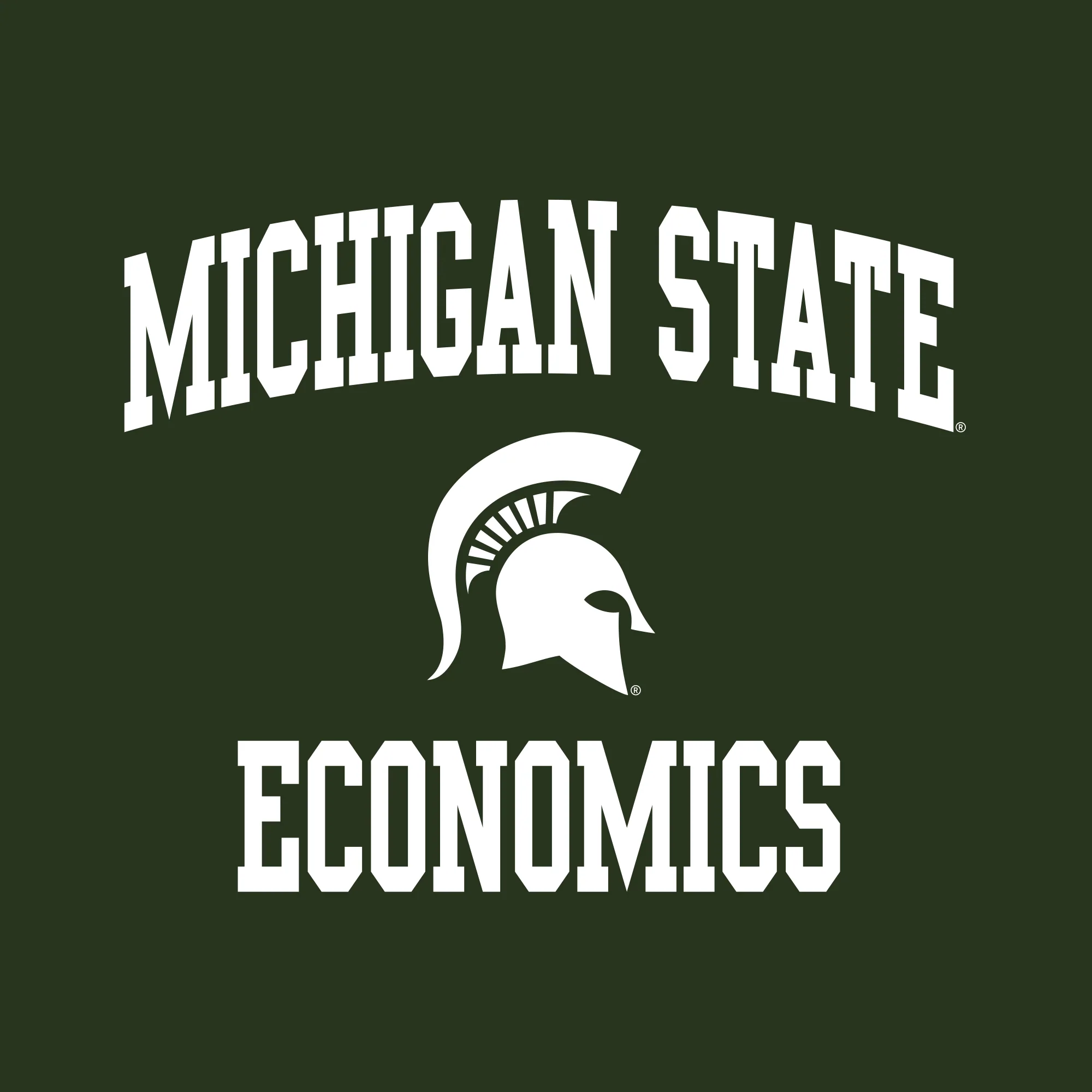 Michigan State University Spartans Arch Logo Economics Short Sleeve T-Shirt - Forest - Image 2