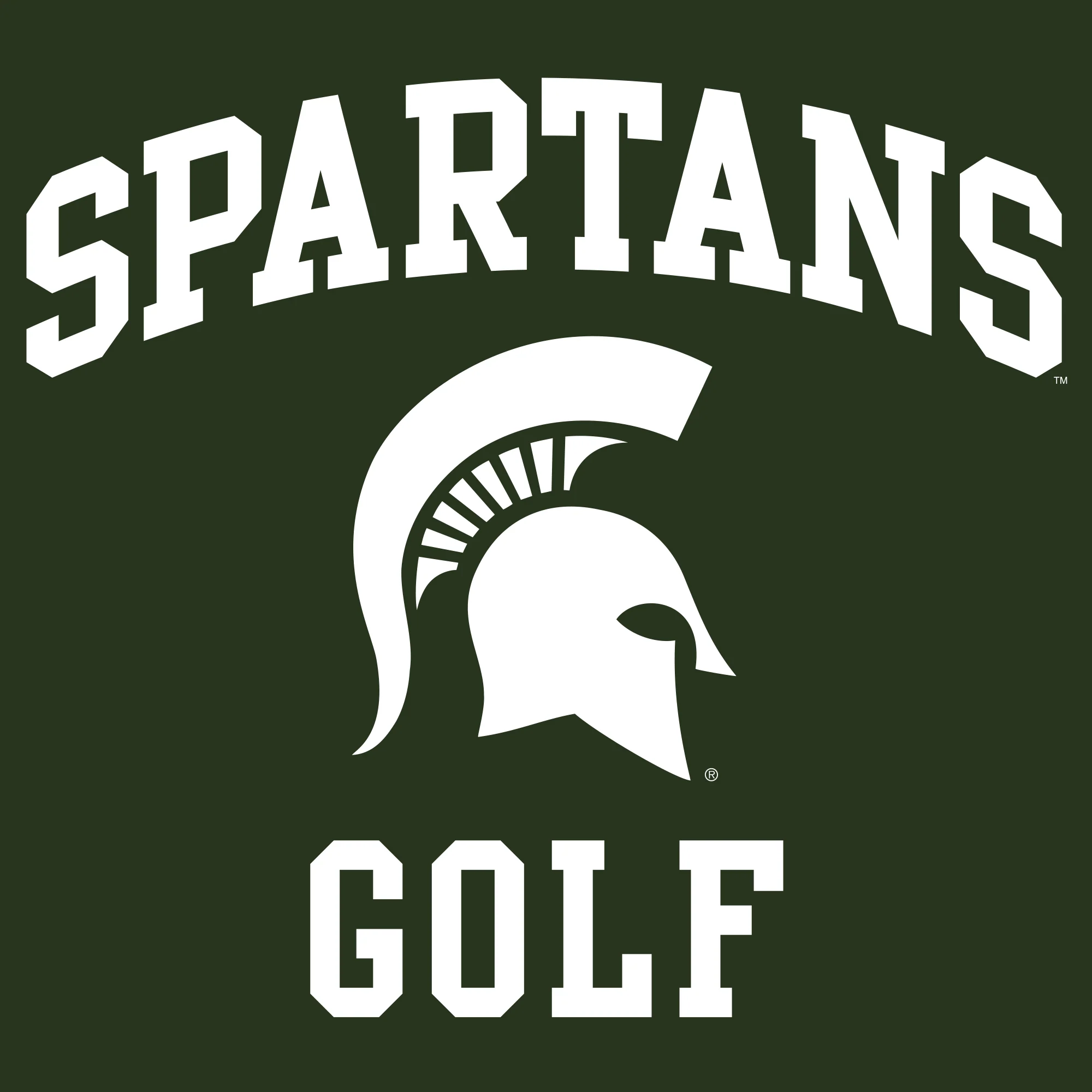 Michigan State University Spartans Arch Logo Golf Long Sleeve T Shirt - Forest - Image 2