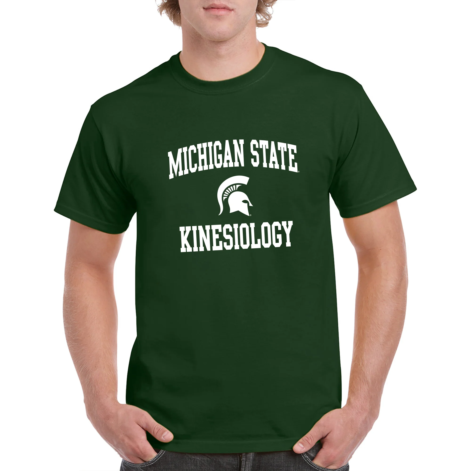Michigan State University Spartans Arch Logo Kinesiology Short Sleeve T-Shirt - Forest - Image 3