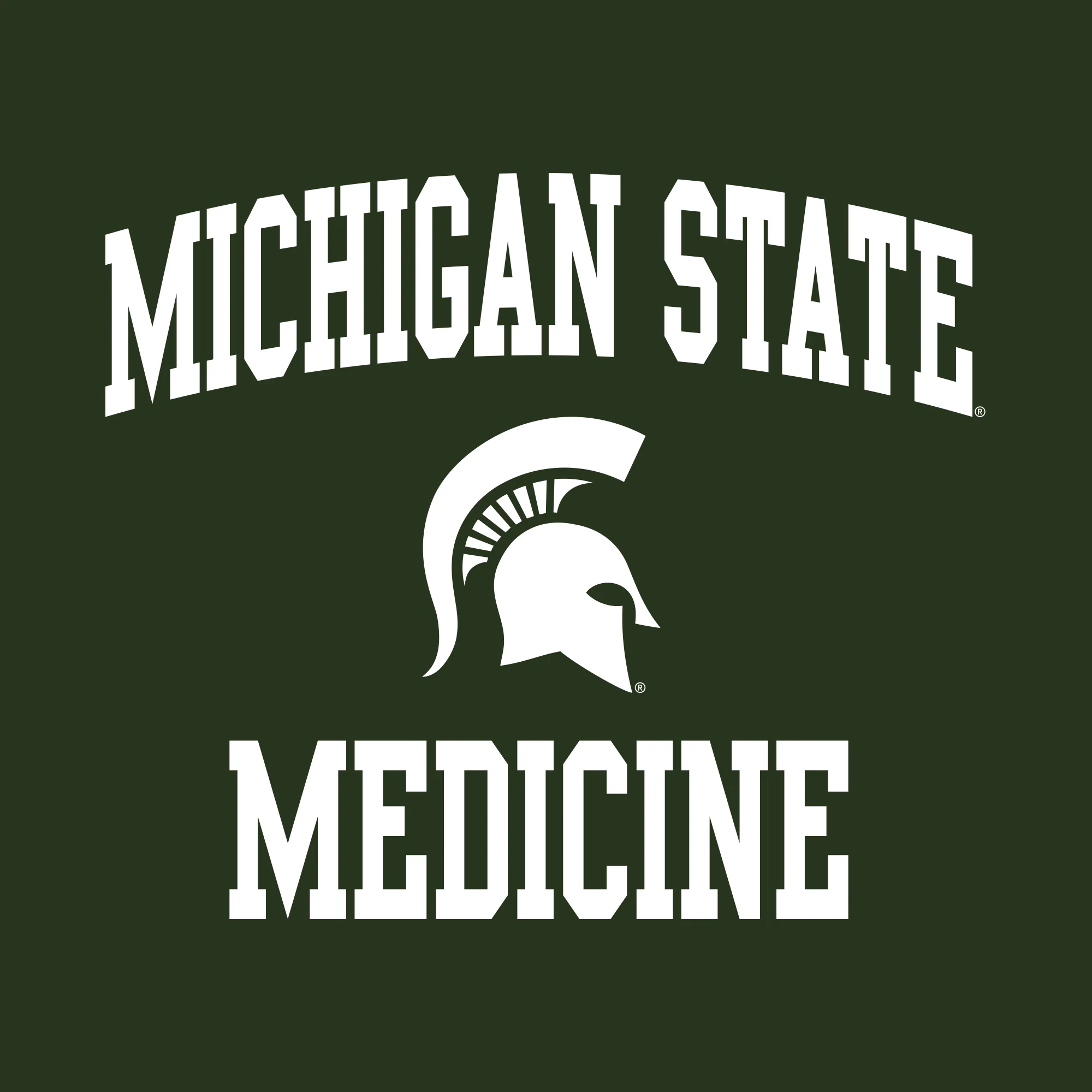 Michigan State University Spartans Arch Logo Medicine Short Sleeve T-Shirt - Forest - Image 2