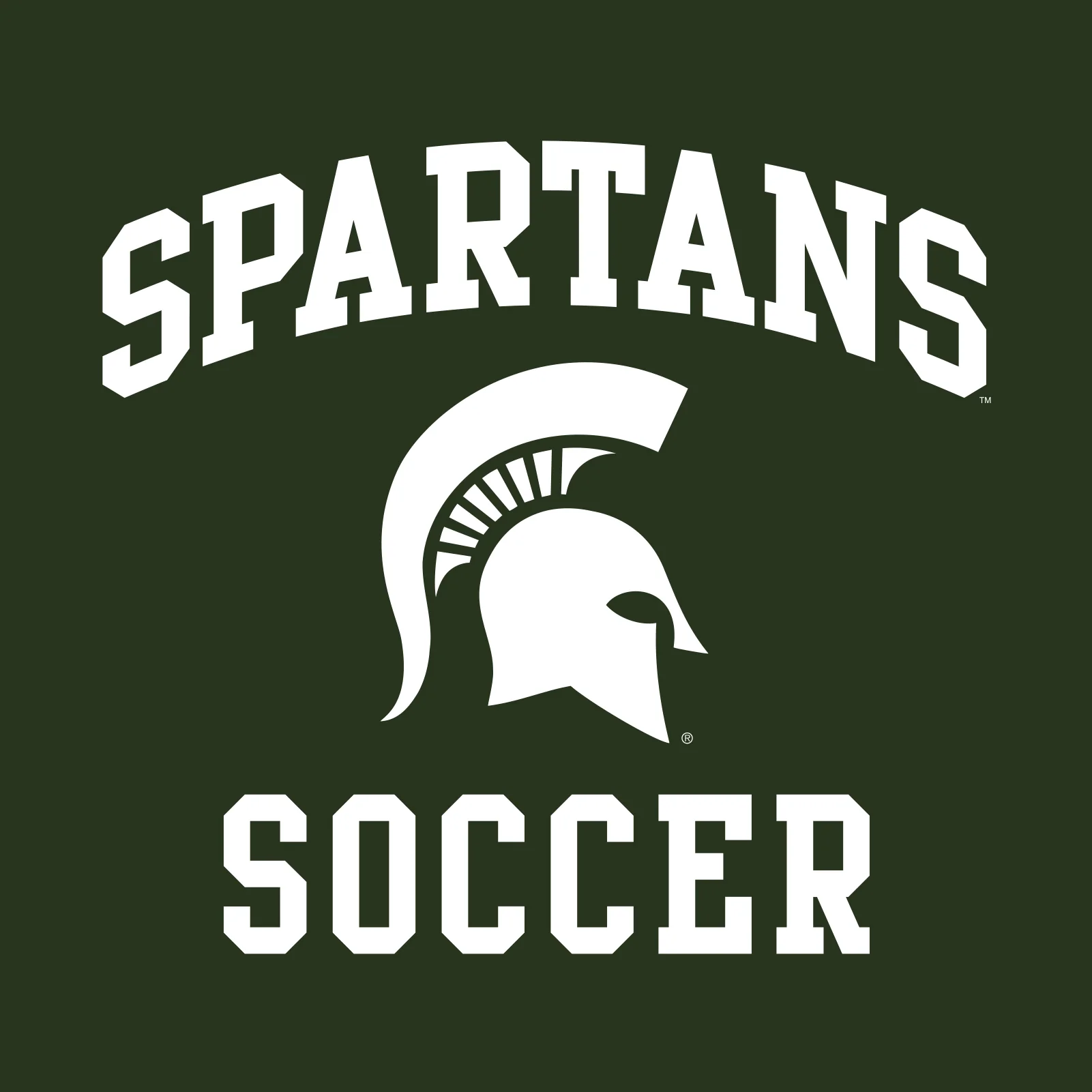 Michigan State University Spartans Arch Logo Soccer Short Sleeve T Shirt - Forest - Image 2