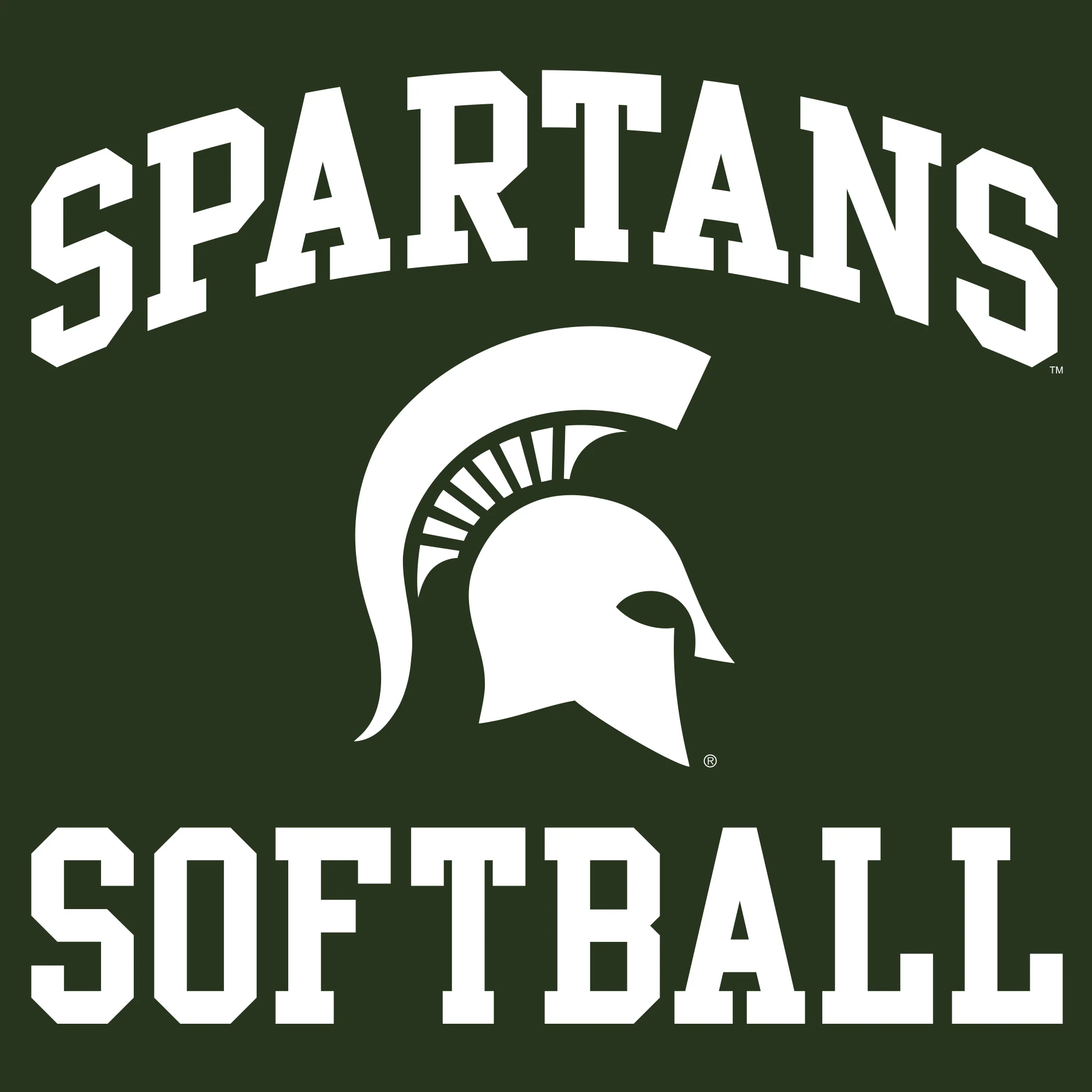 Michigan State University Spartans Arch Logo Softball Hoodie - Forest - Image 2