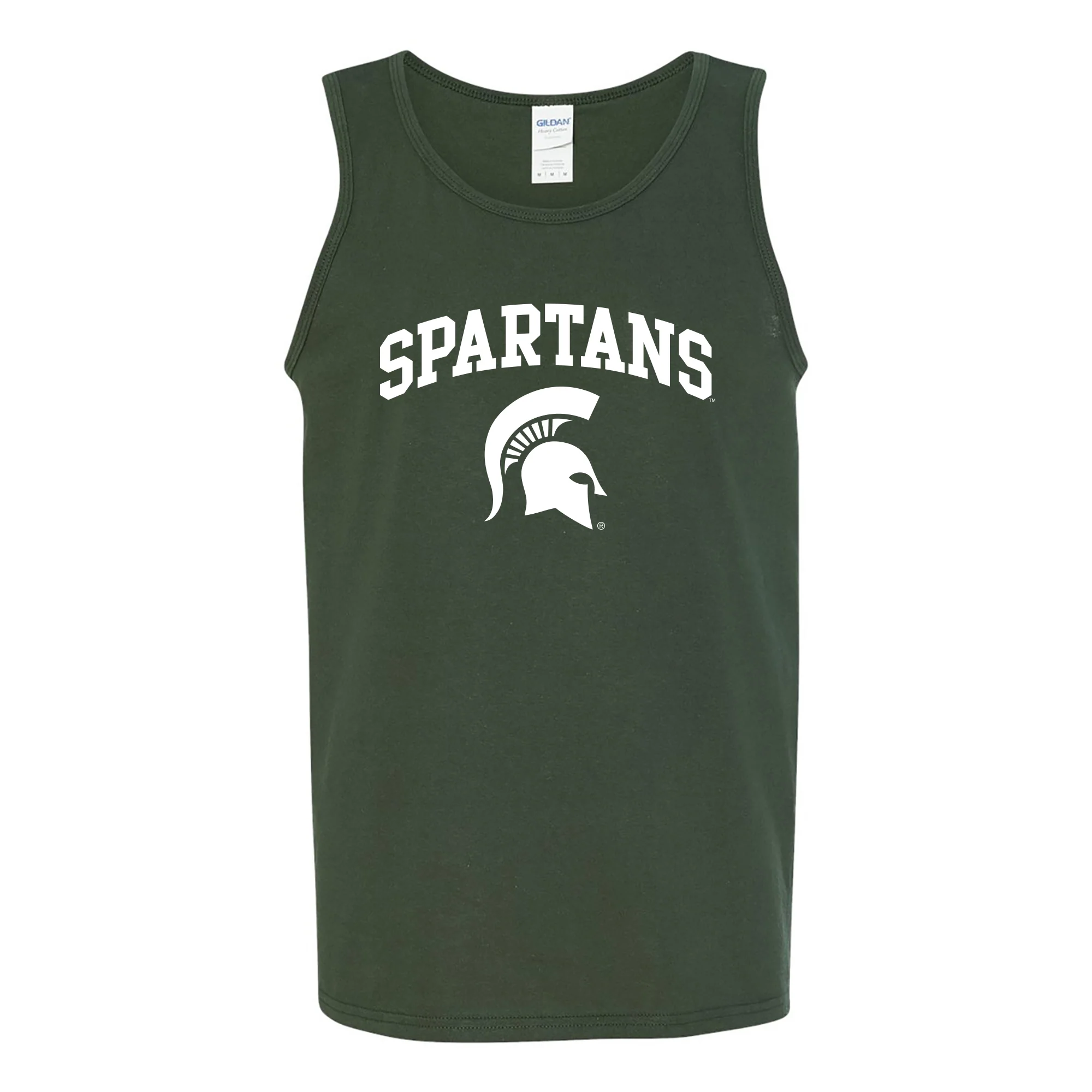 Michigan State University Spartans Arch Logo Tank Top - Forest Green