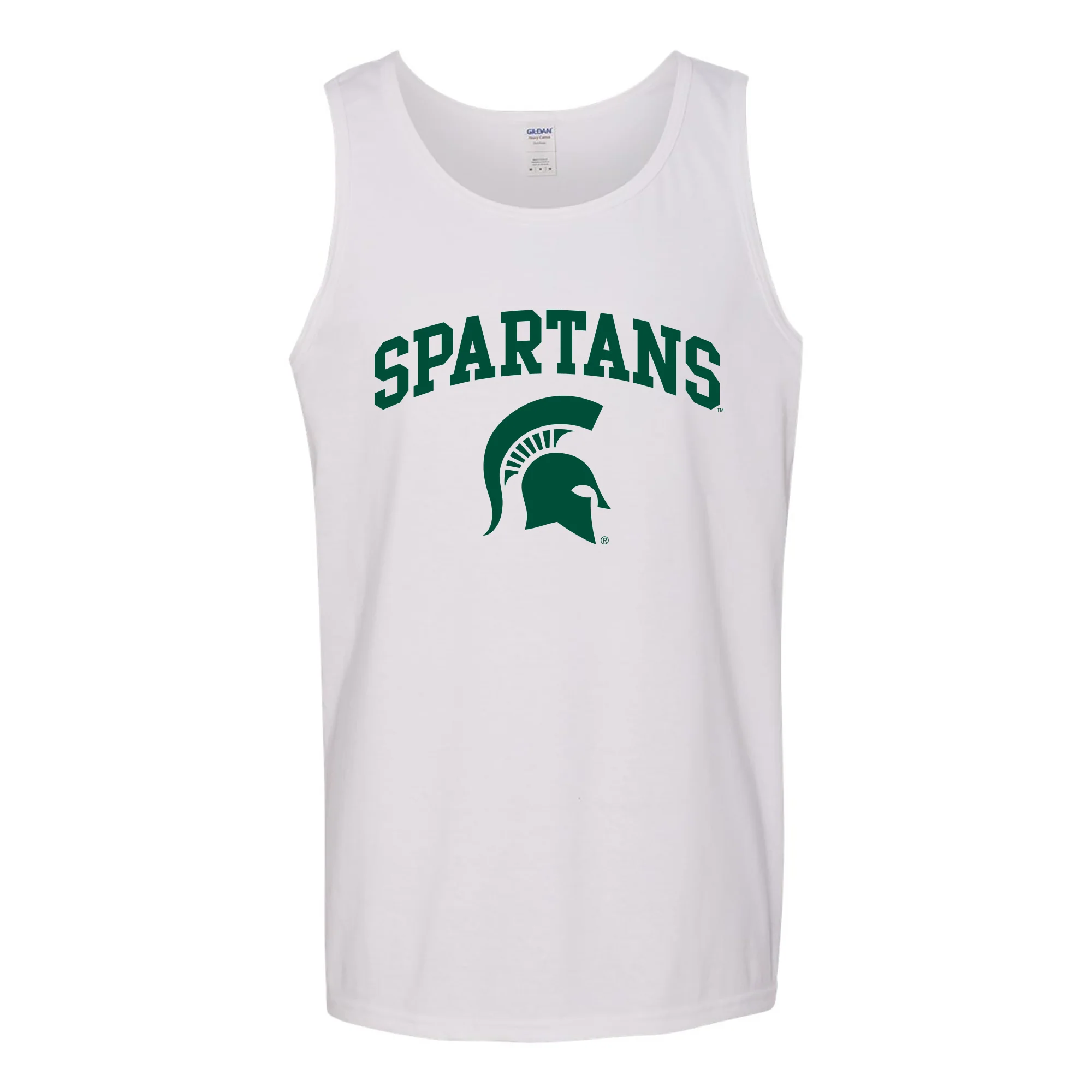 Michigan State University Spartans Arch Logo Tank Top - White