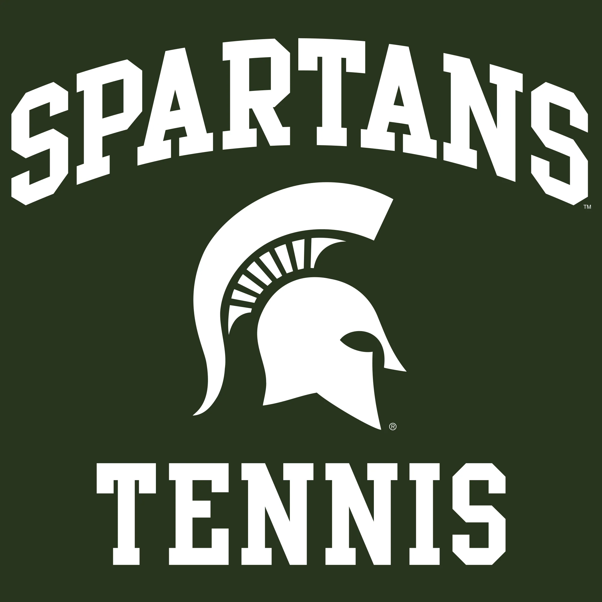 Michigan State University Spartans Arch Logo Tennis Long Sleeve T Shirt - Forest - Image 2