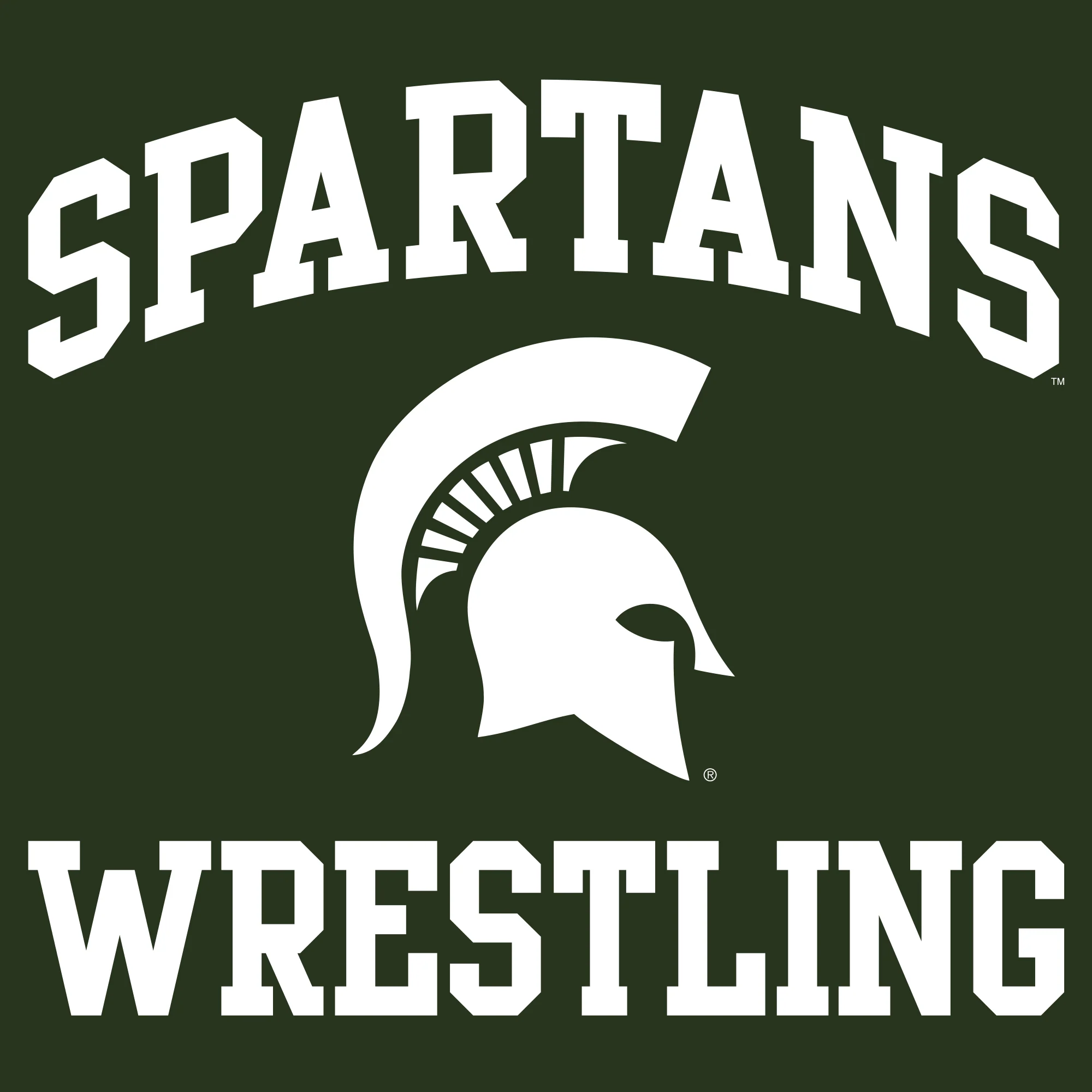Michigan State University Spartans Arch Logo Wrestling Long Sleeve T Shirt - Forest - Image 2