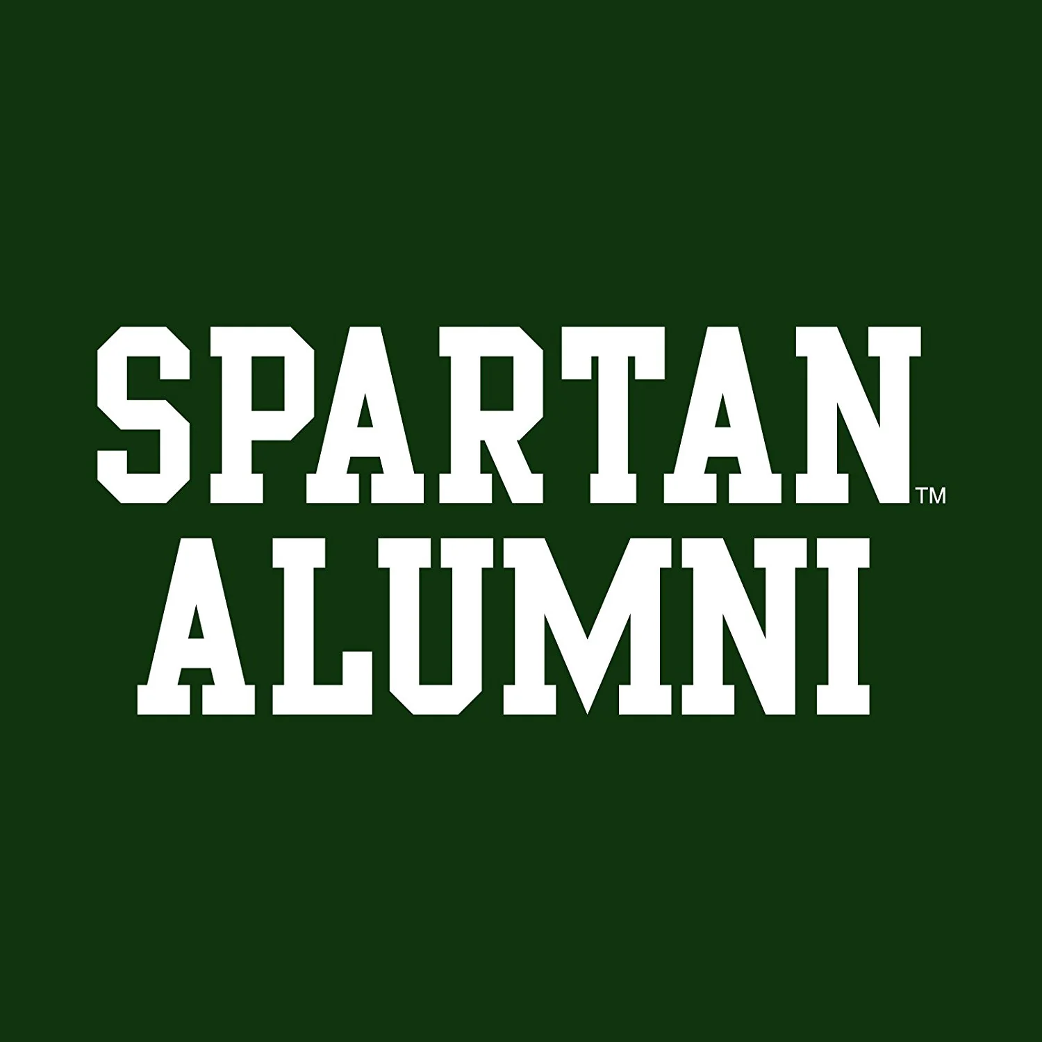 Michigan State University Spartans Basic Block Alumni Short Sleeve T Shirt - Forest Green - Image 2