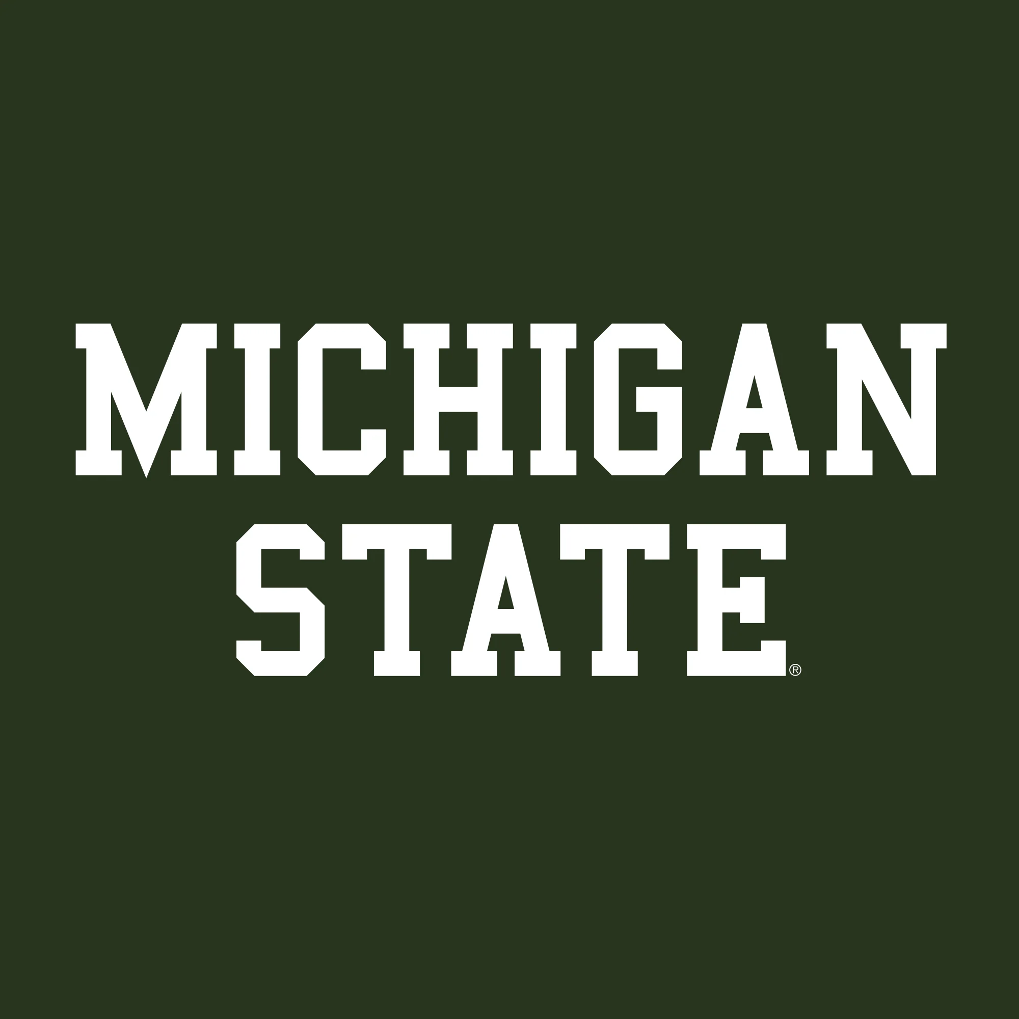 Michigan State University Spartans Basic Block Crewneck Sweatshirt - Forest - Image 2