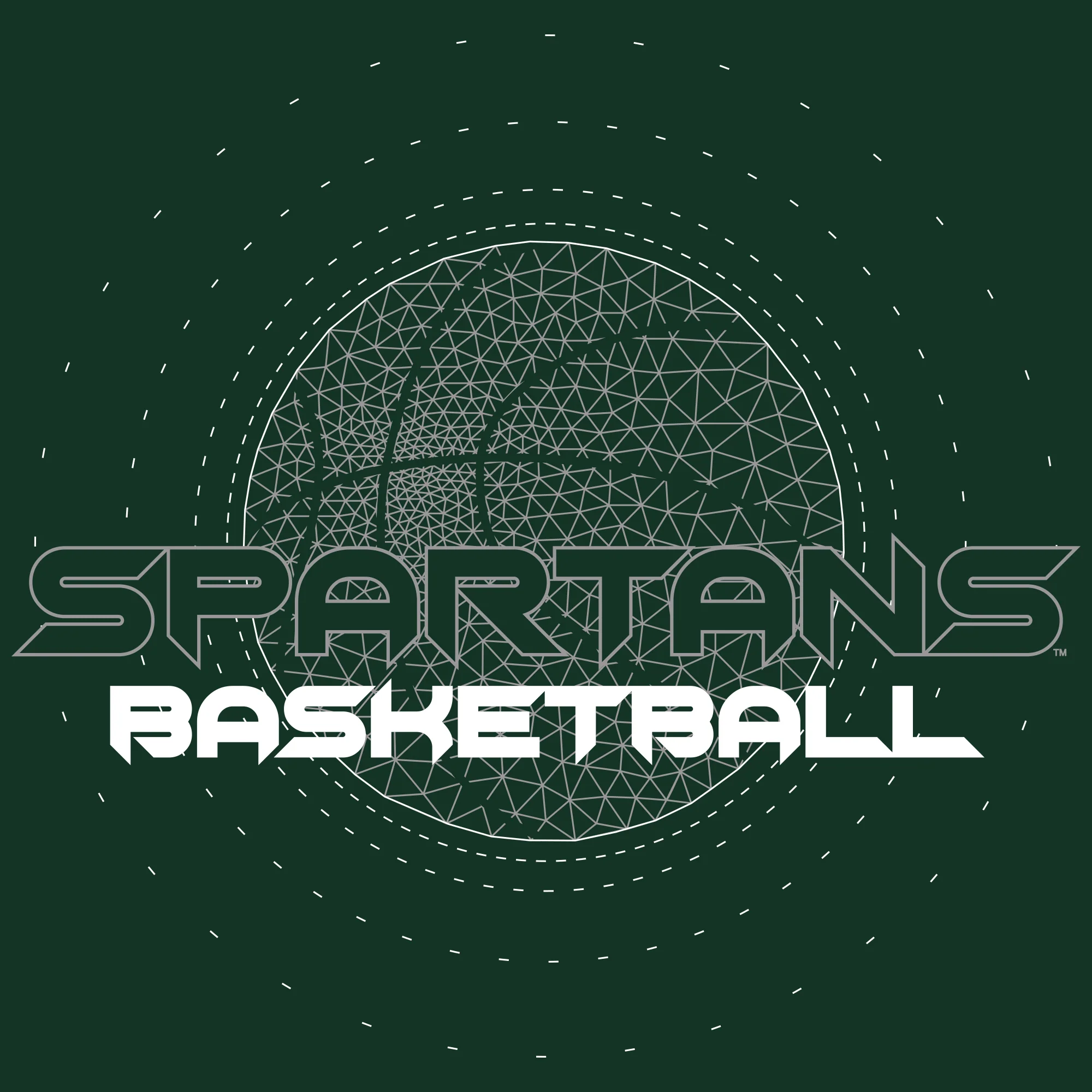 Michigan State University Spartans Basketball Rezzed - Premium Cotton Tee - Forest - Image 2