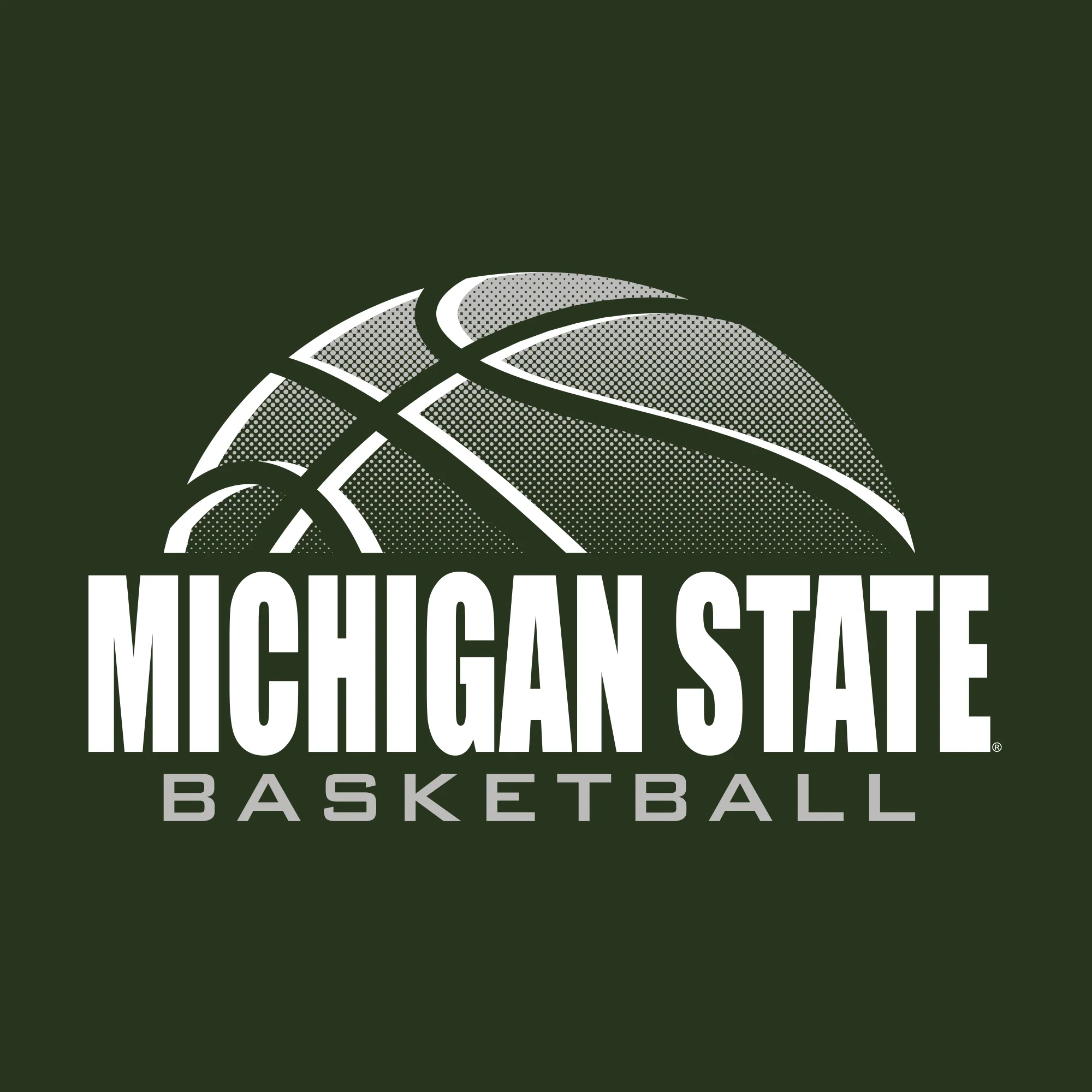 Michigan State University Spartans Basketball Shadow Short Sleeve T Shirt - Forest - Image 2