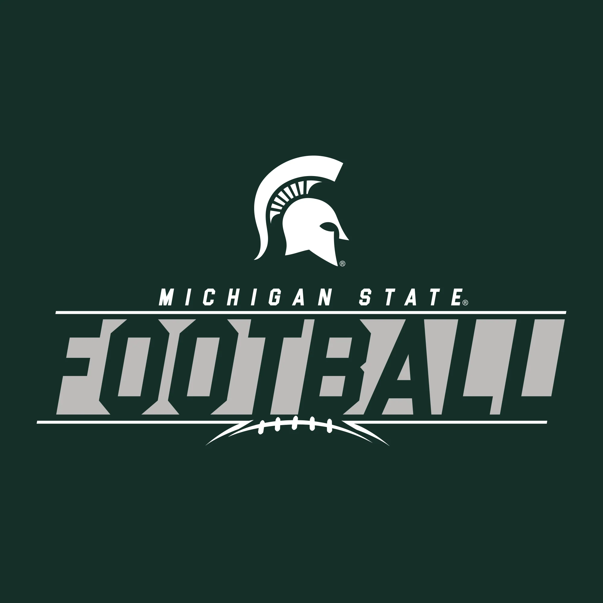 Michigan State University Spartans Football Charge Hoodie - Forest - Image 2