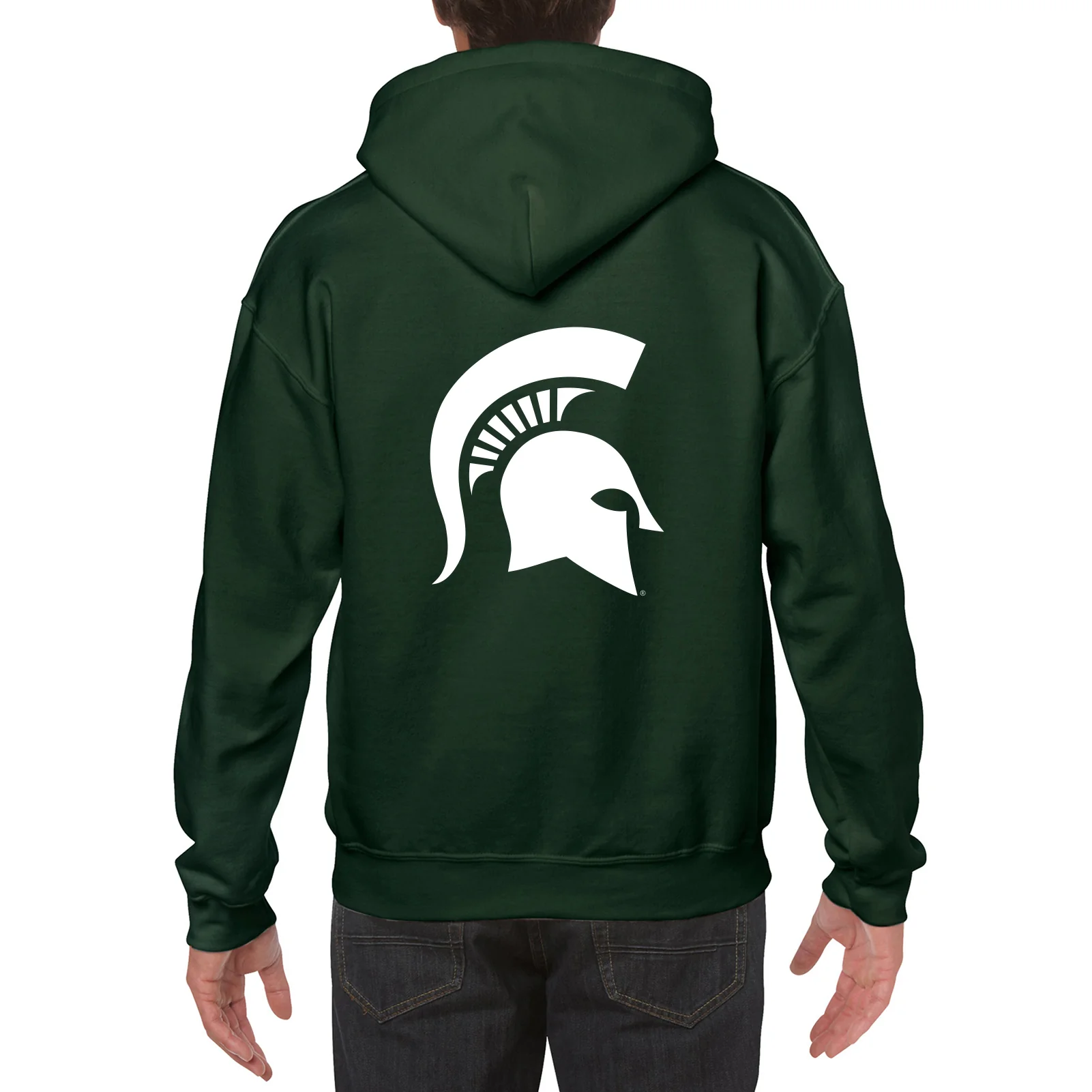 Michigan State University Spartans Front Back Print Hoodie - Forest - Image 5