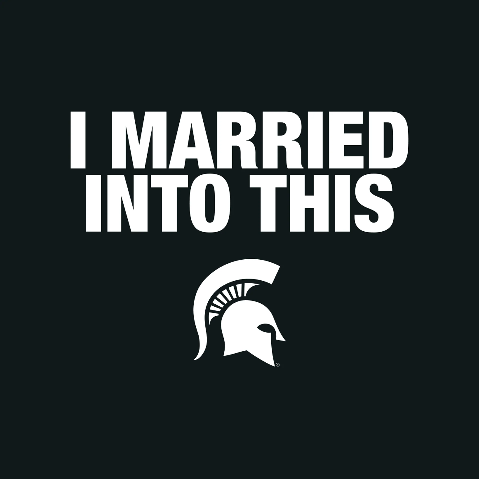 Michigan State University Spartans I Married Into This Canvas T Shirt - Emerald Triblend - Image 2