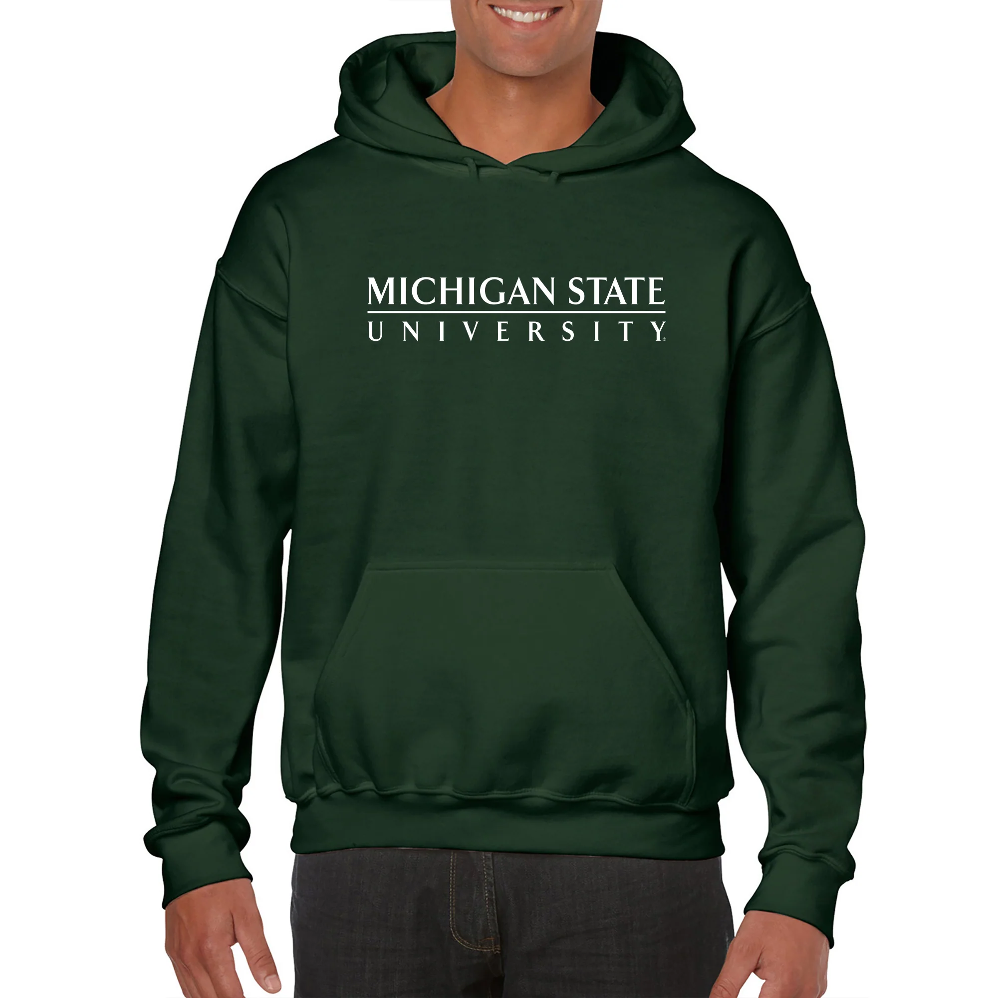 Michigan State University Spartans Institutional Logo Hoodie - Forest - Image 3