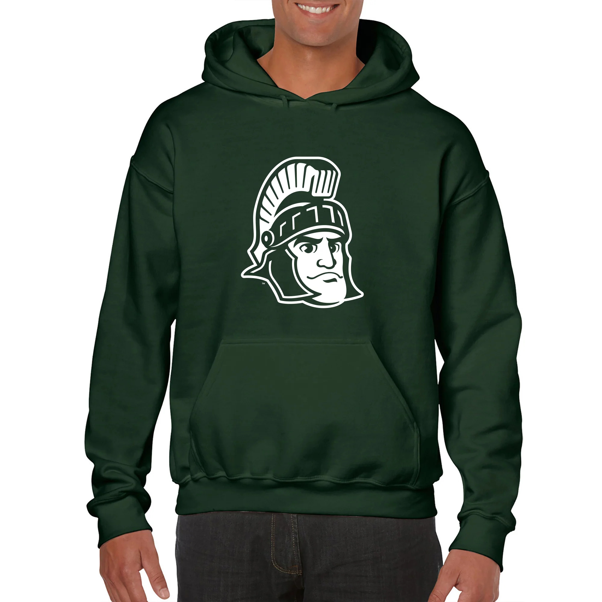 Michigan State University Spartans Sparty Mark Hoodie - Forest - Image 3