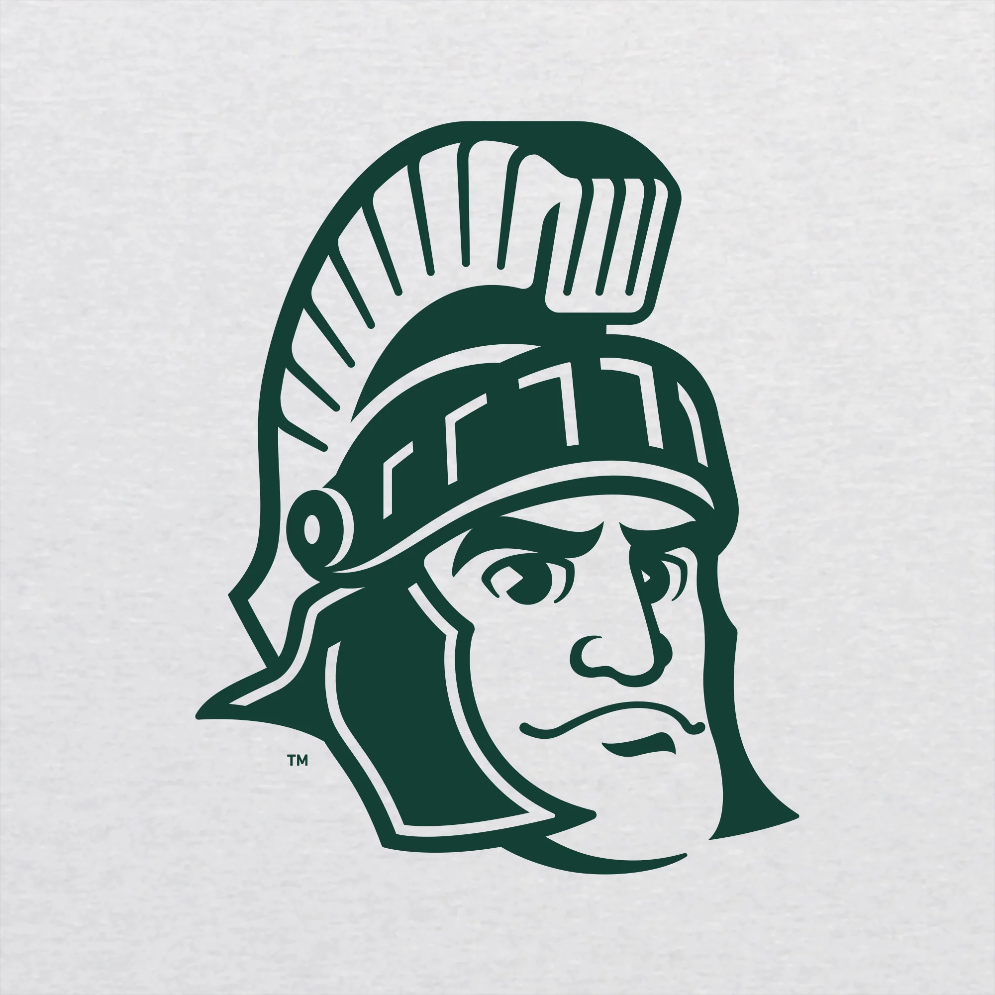 Michigan State University Spartans Sparty Mark Short Sleeve T Shirt - Heather White - Image 2
