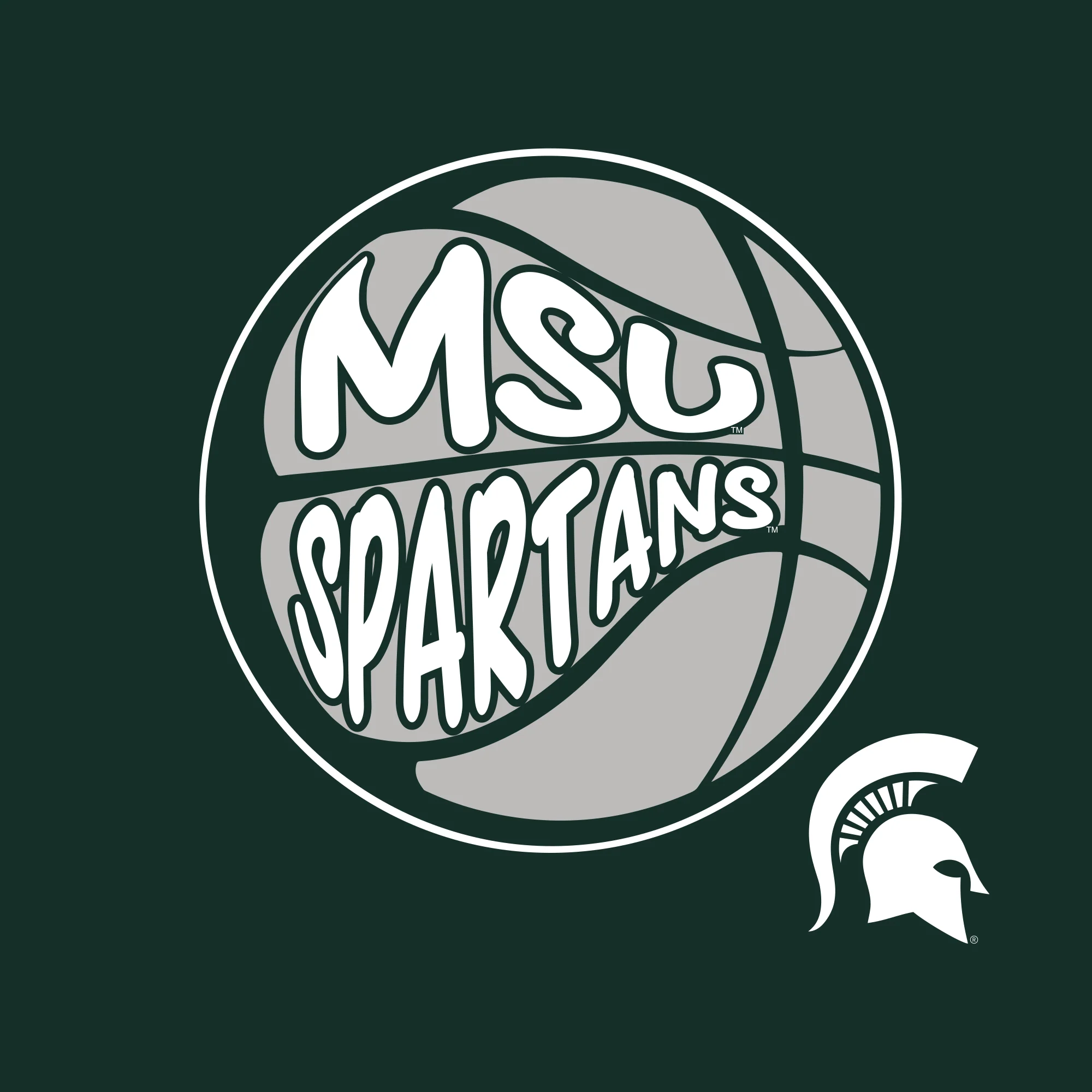 Michigan State University Spartans Street Basketball Heavy Cotton Tank Top - Forest - Image 2