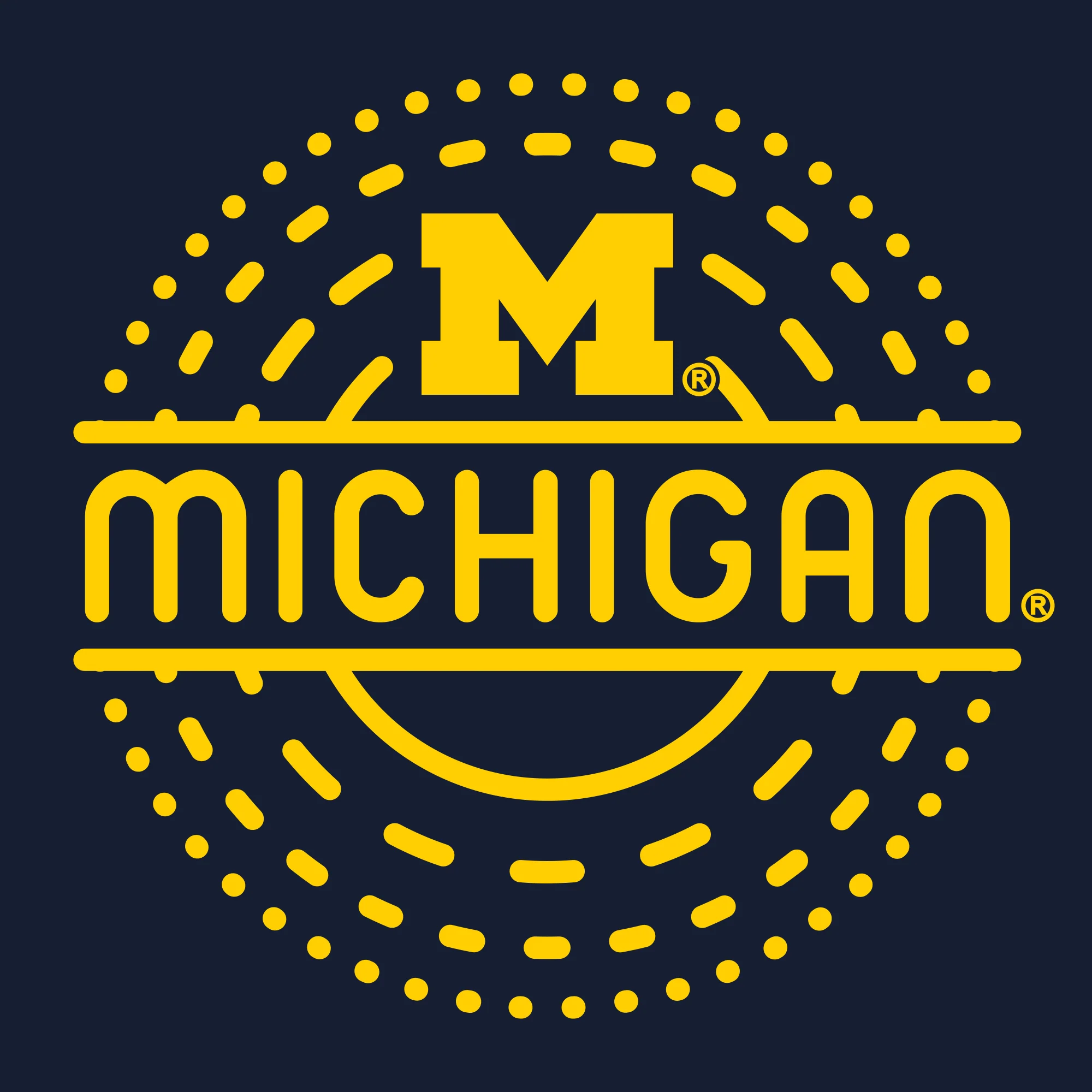 Michigan Sunny Circle Toddler T-Shirt - Navy - Image 2
