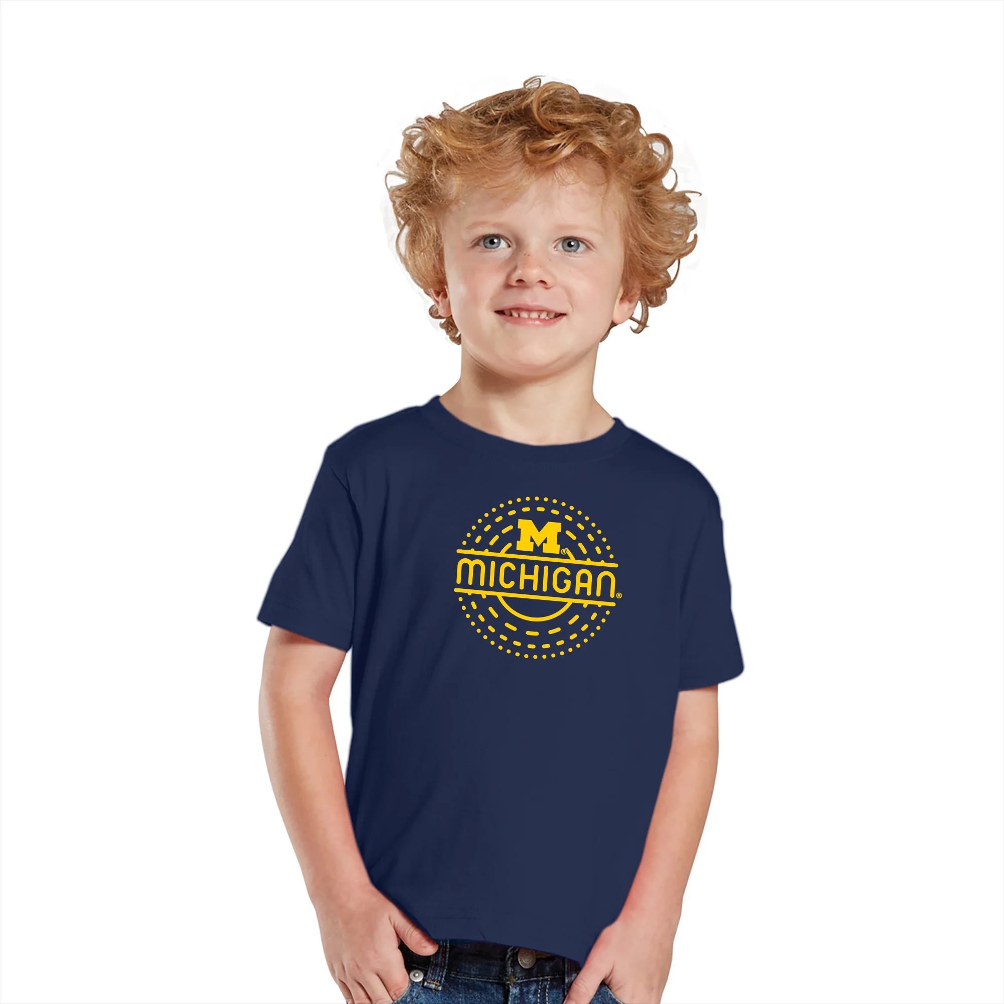 Michigan Sunny Circle Toddler T-Shirt - Navy - Image 3