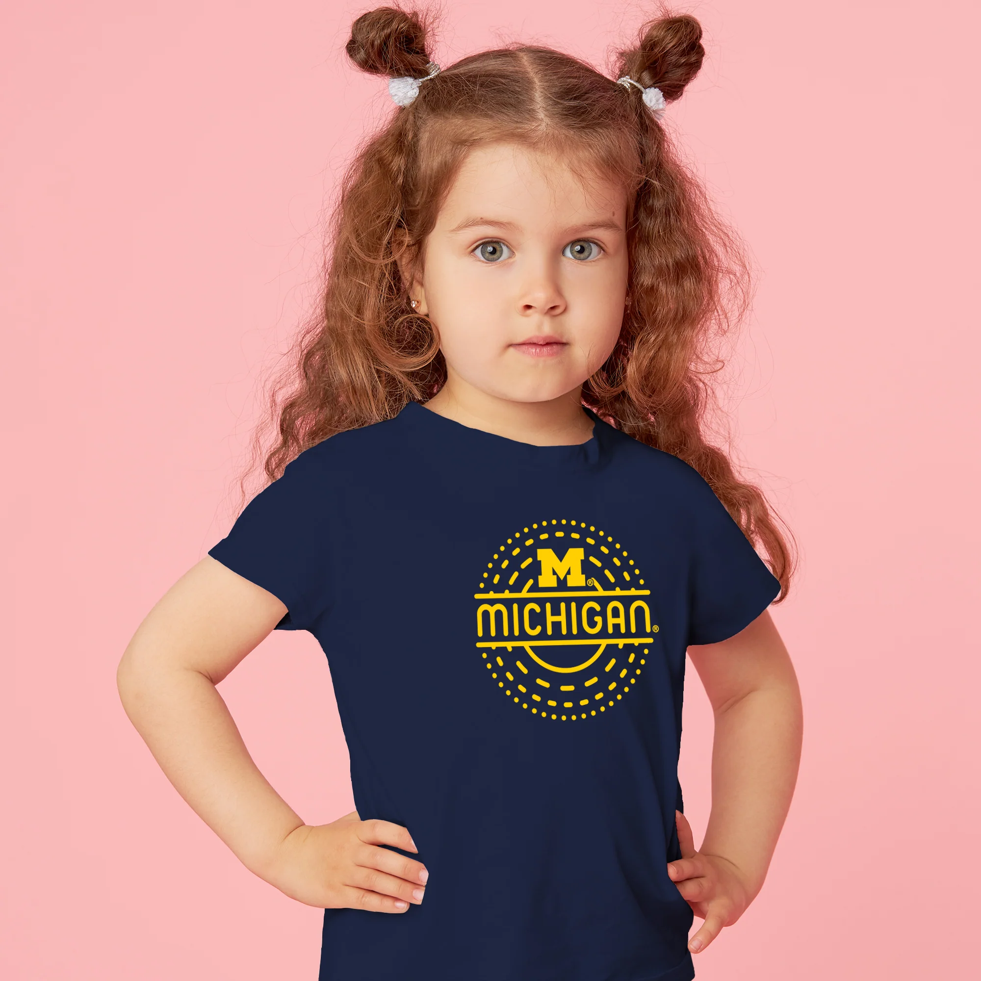 Michigan Sunny Circle Toddler T-Shirt - Navy - Image 4