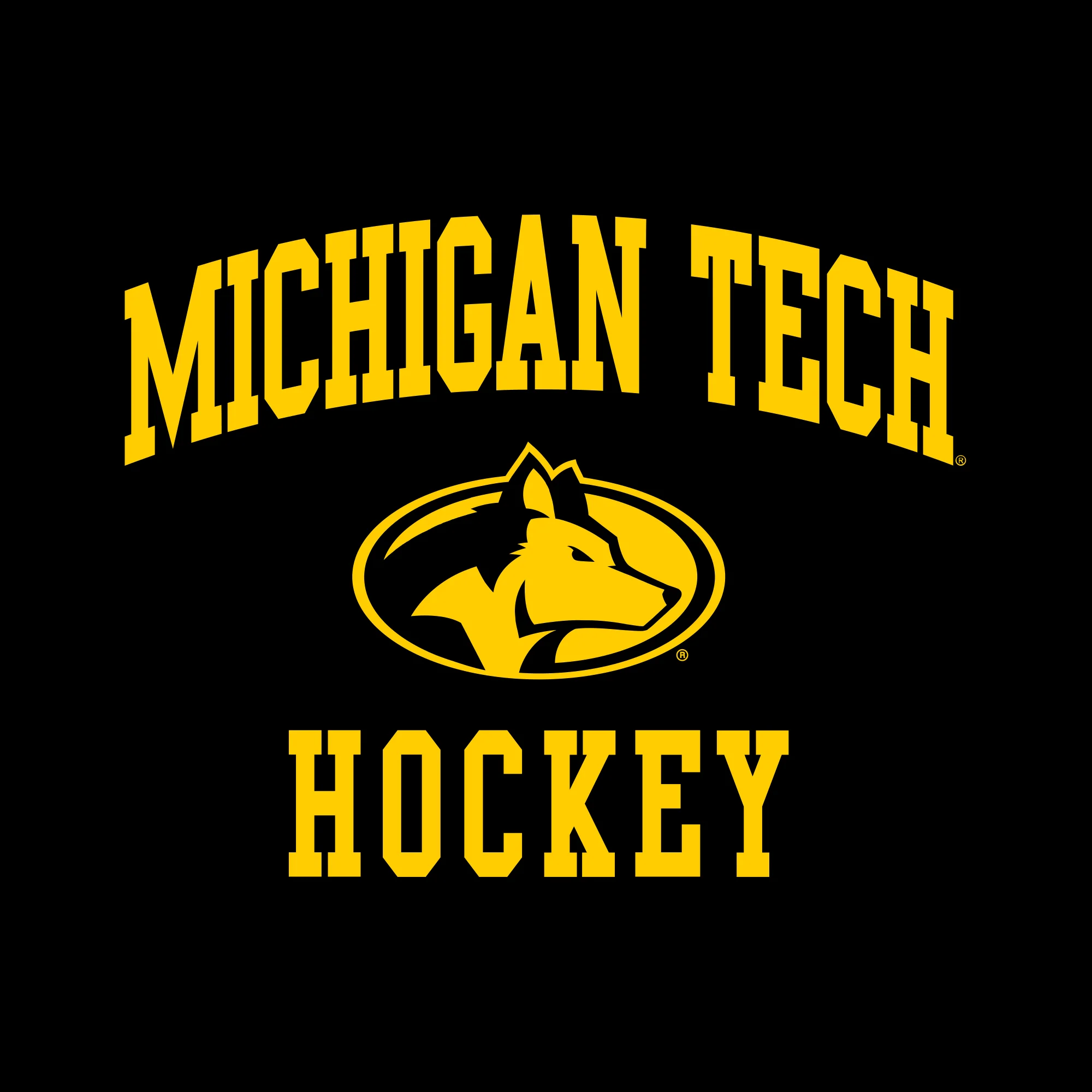 Michigan Tech Arch Logo Hockey Long Sleeve - Black - Image 2