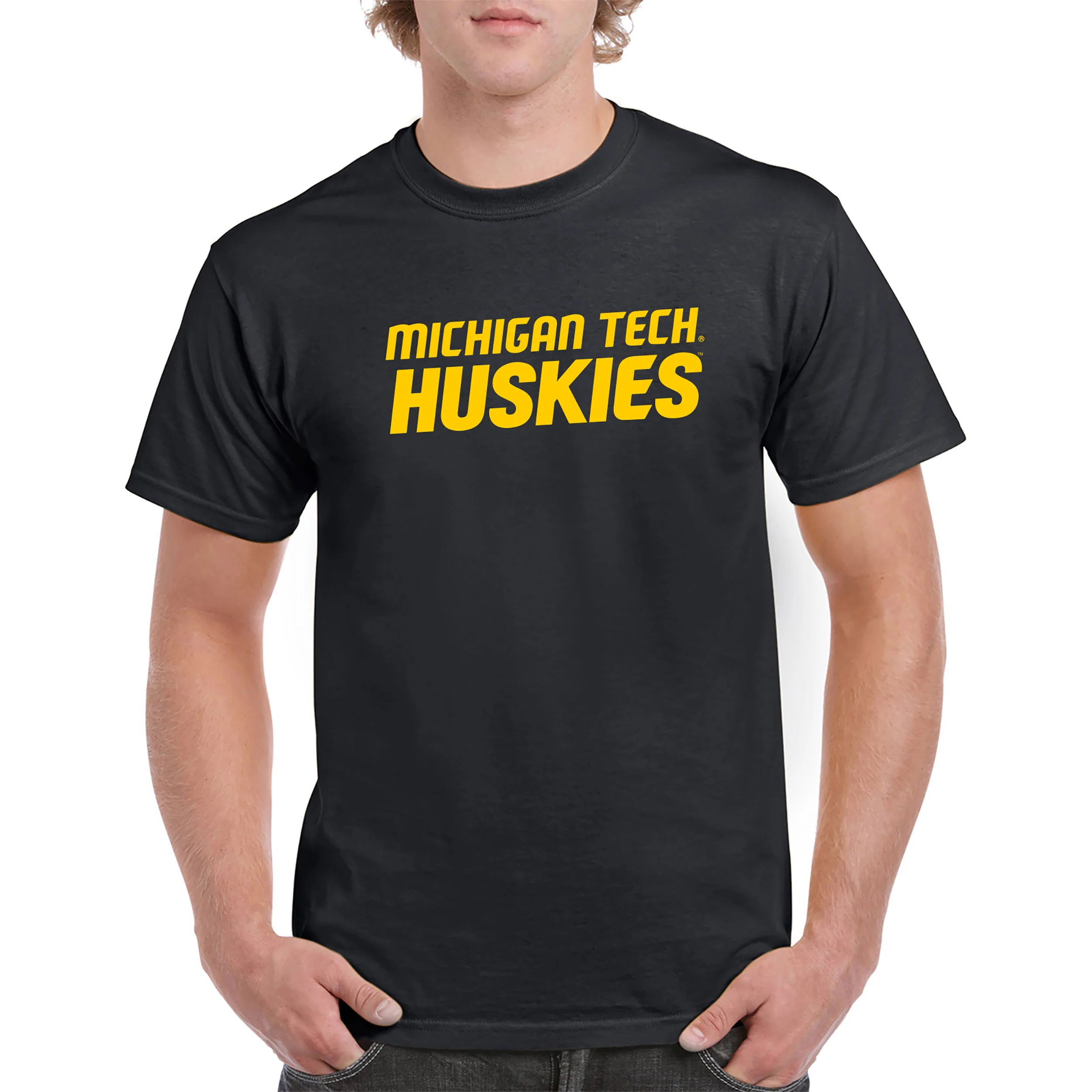 Michigan Tech Front Back Print T-Shirt - Black - Image 3