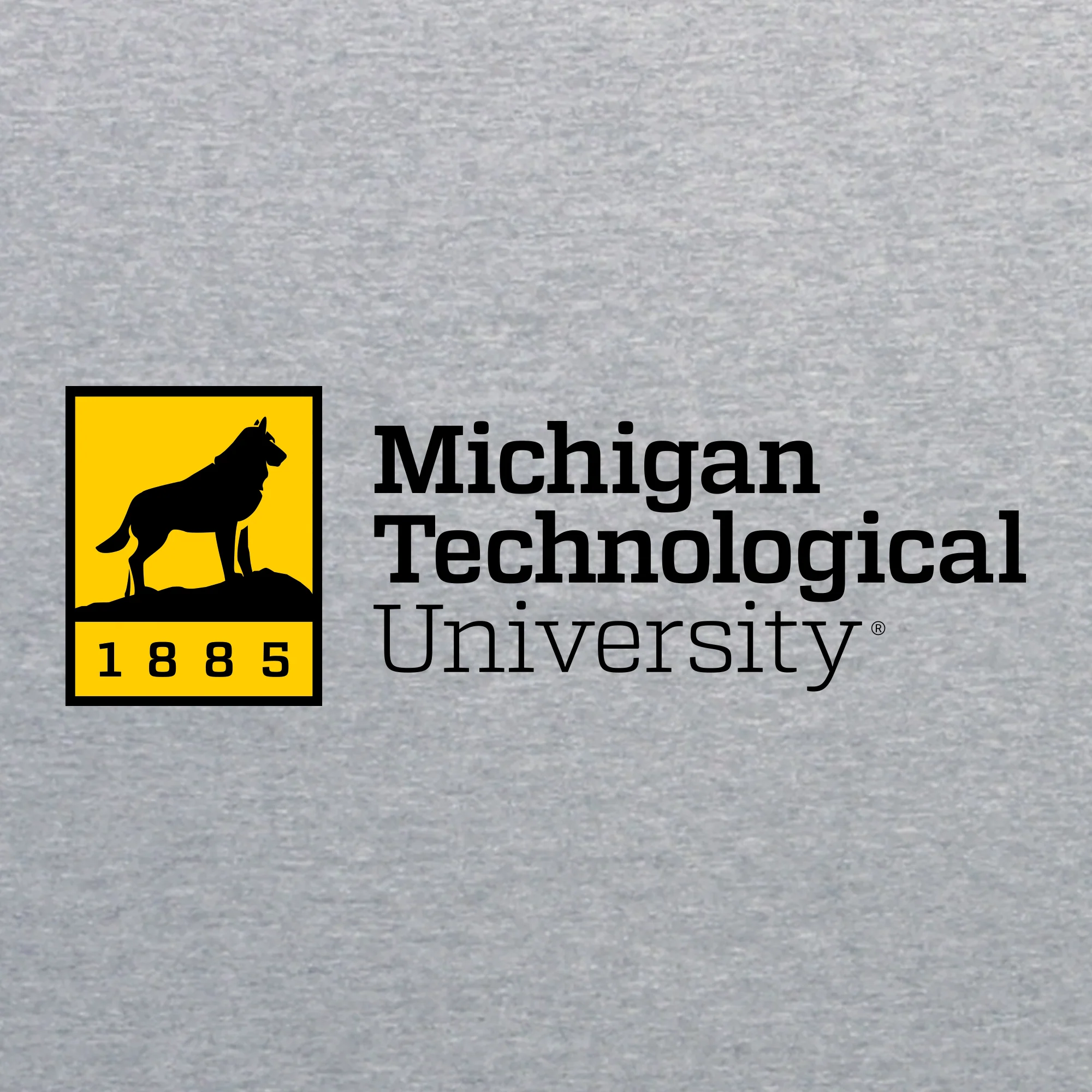 Michigan Technological University Huskies Institutional Logo Cotton T-Shirt - Sport Grey - Image 2