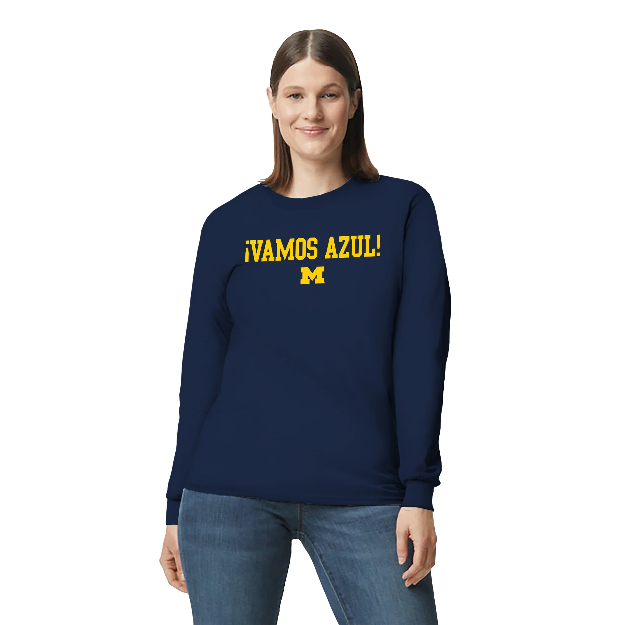 Michigan Vamos Azul Long Sleeve - Navy - Image 4